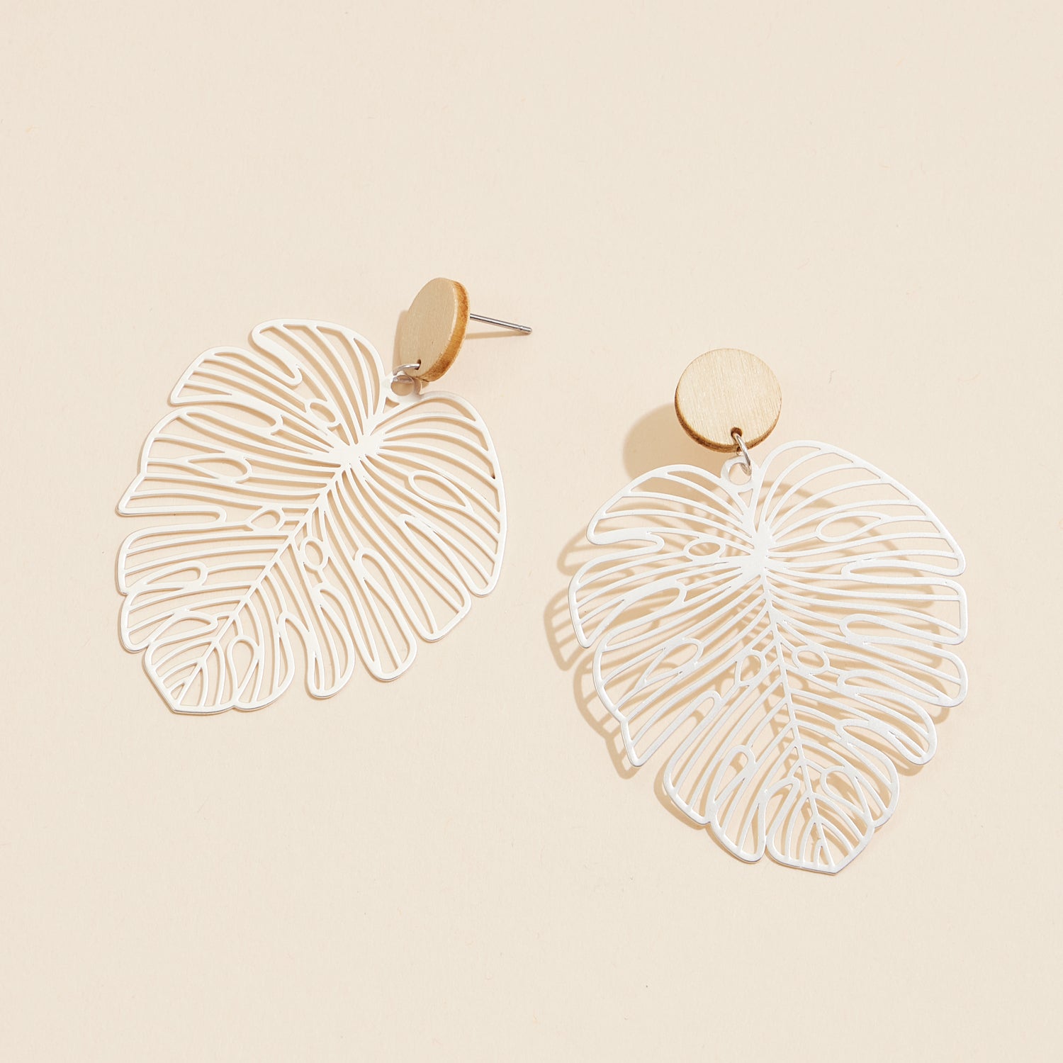 Nature-Inspired Elegant Leaf-Shaped | Gold and Silver Earrings