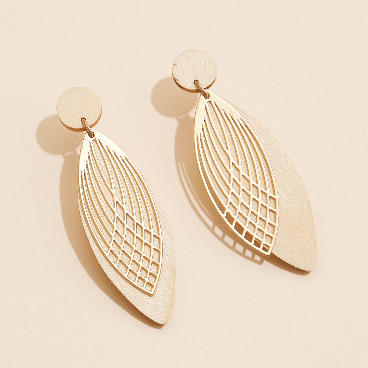 Modern Leaf-Shaped Filigree | Earrings – Artisan-Inspired Jewelry
