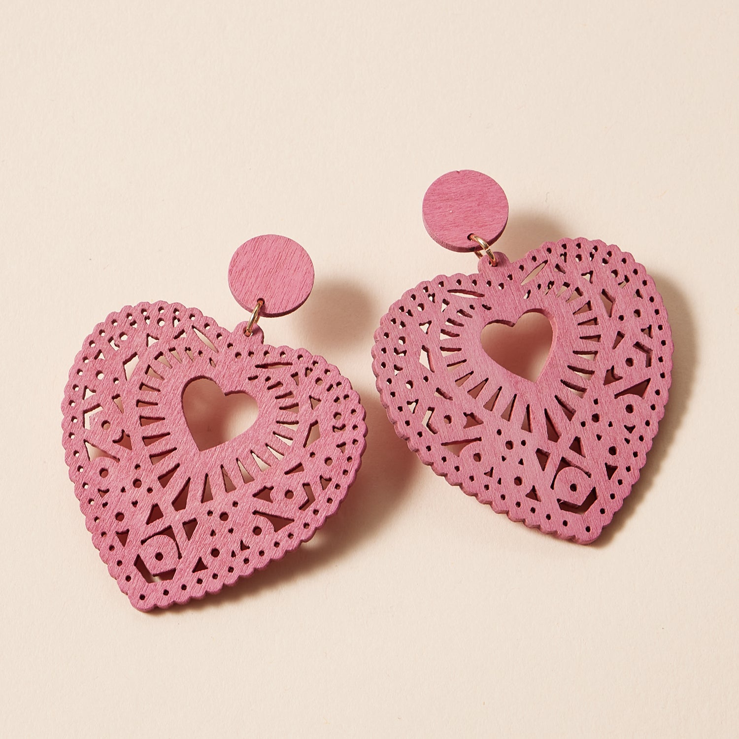 Boho Colorful Heart-Shaped Filigree | Earrings