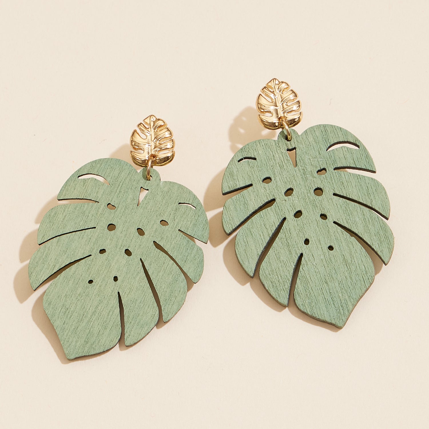 Bold Tropical Leaf Earrings in Vibrant Colors - Frem