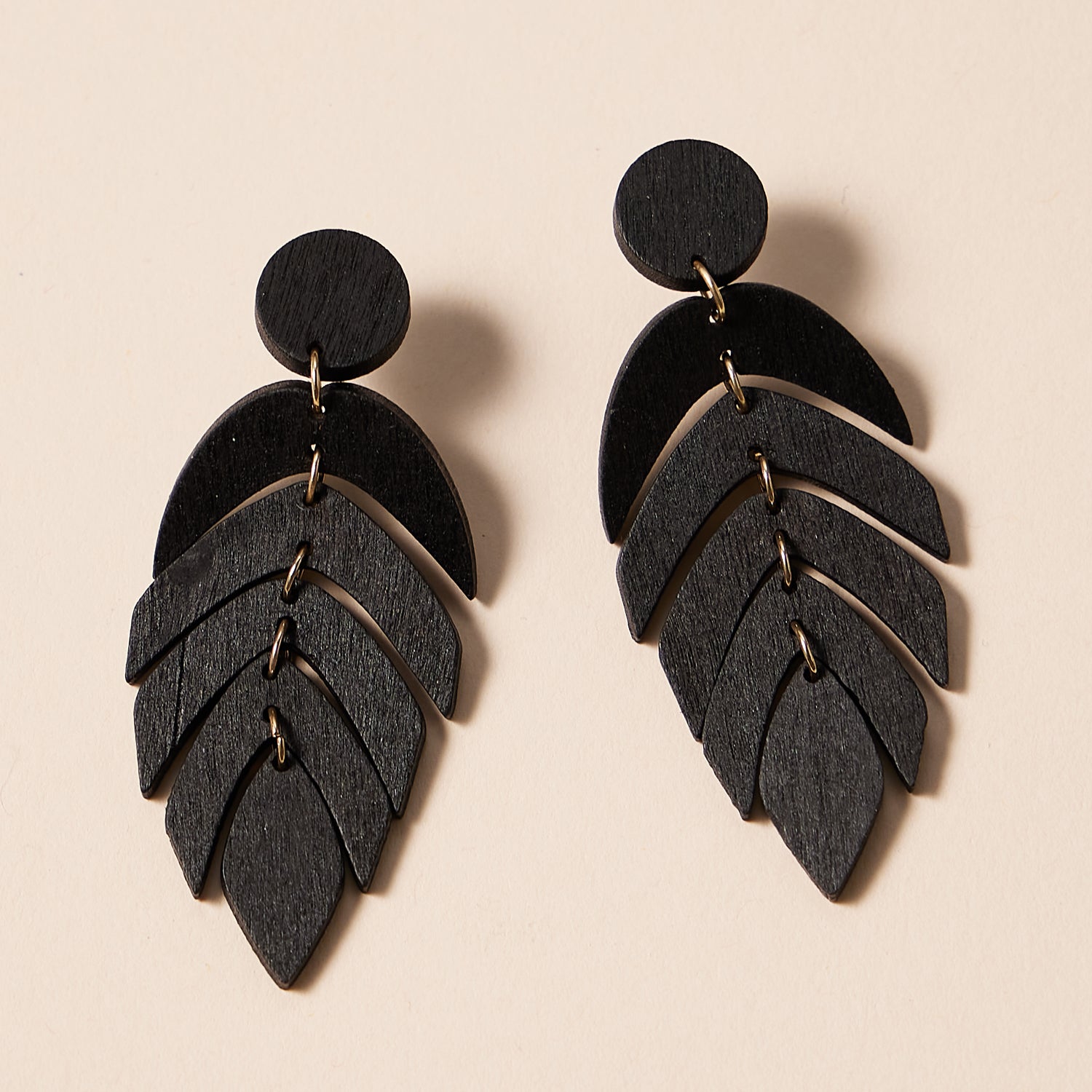 Nature-Inspired Layered Leaf | Earrings in Earthy Tones