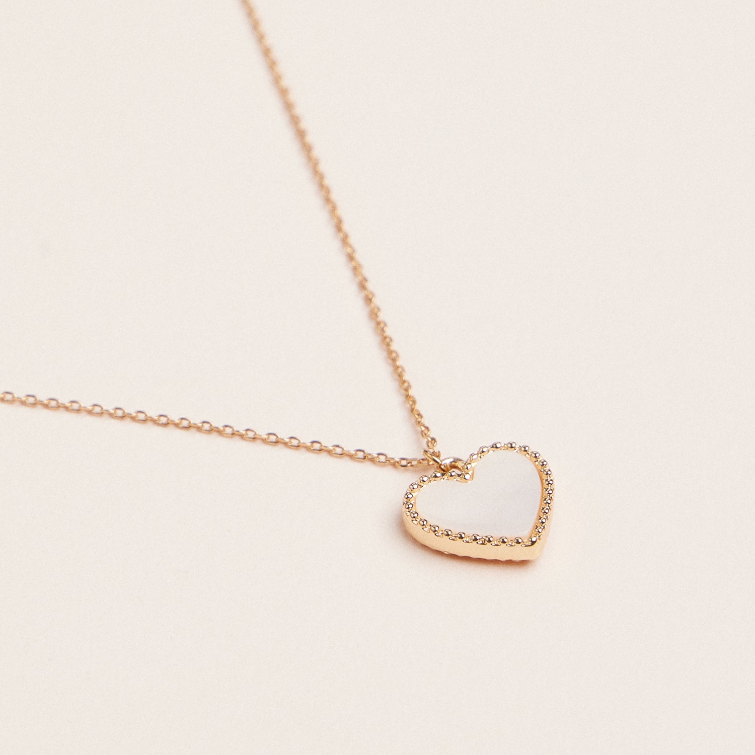 Heart-Shaped Pendant Necklaces with Gold Chains – Red, Pink, Black & White