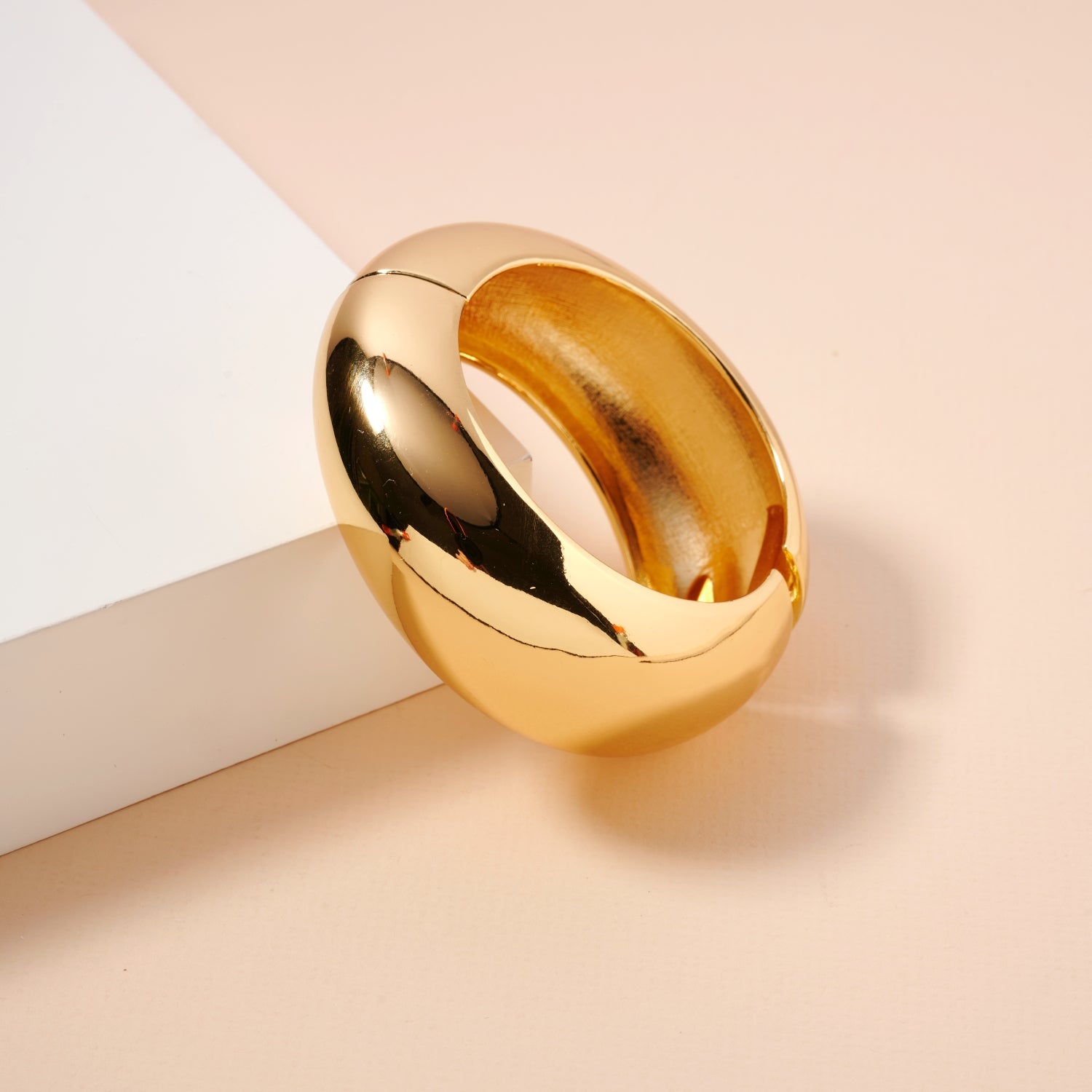 Hollow Uneven 18K Gold Plated Cuff Bracelet