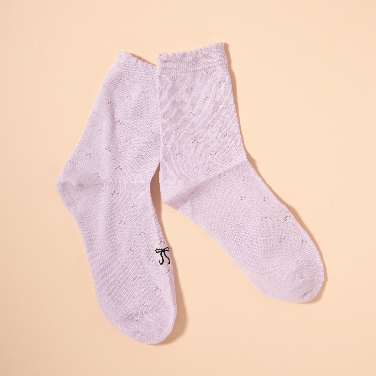 Eyelet Knit Ankle Socks – 4 Pair Assorted Pack