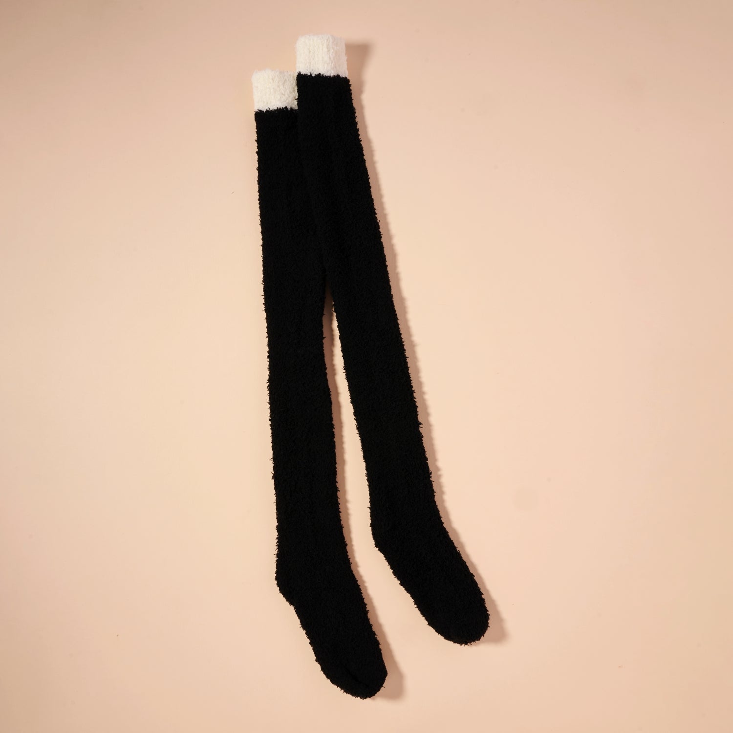 Fuzzy Over-the-Knee Lounge Socks – Soft Colors