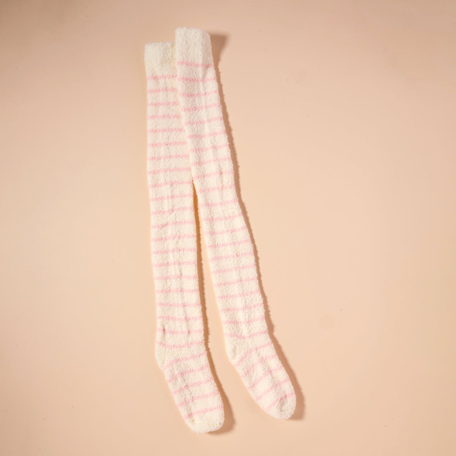 Fuzzy Over-the-Knee Lounge Socks – Soft Colors