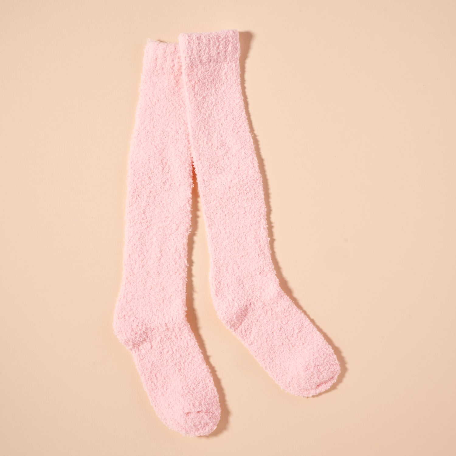 Solid Fuzzy Over-the-Knee Socks – Soft Colors
