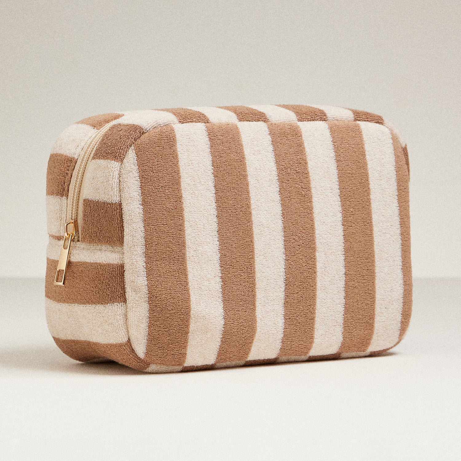 Striped Terry Fabric Travel Pouch