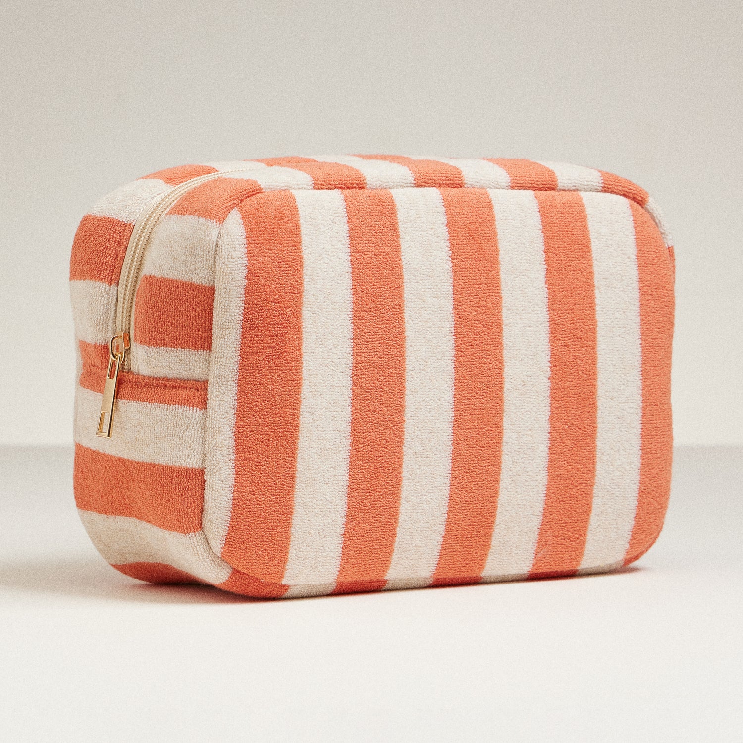 Striped Terry Fabric Travel Pouch