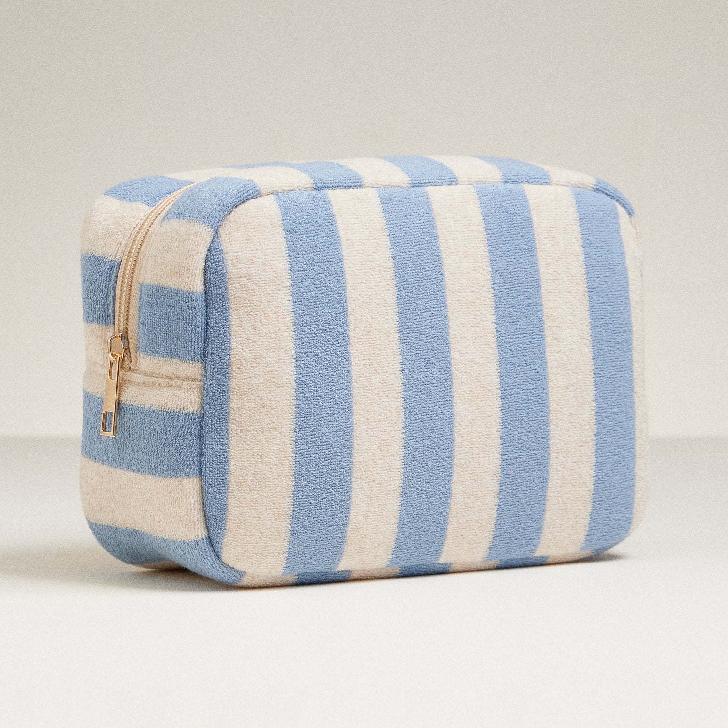 Striped Terry Fabric Travel Pouch