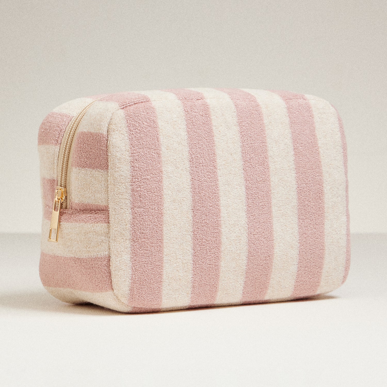 Striped Terry Fabric Travel Pouch