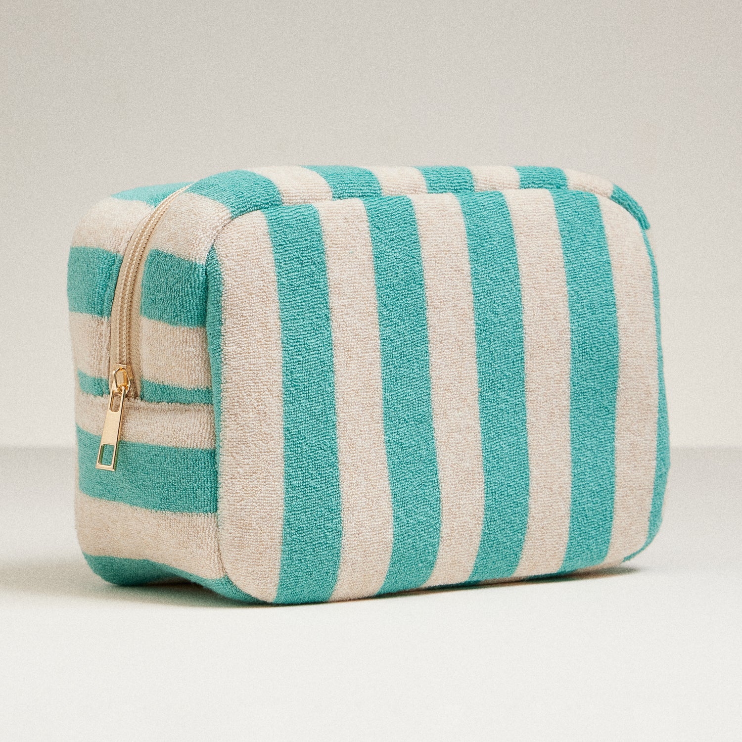 Striped Terry Fabric Travel Pouch