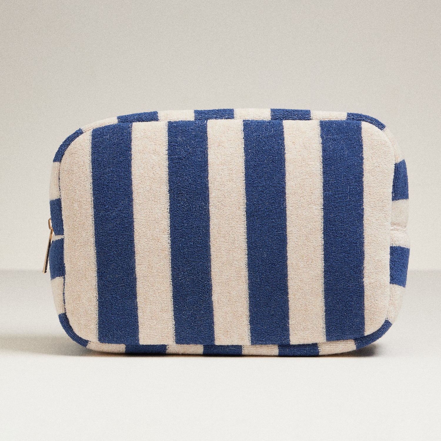 Striped Terry Fabric Travel Pouch