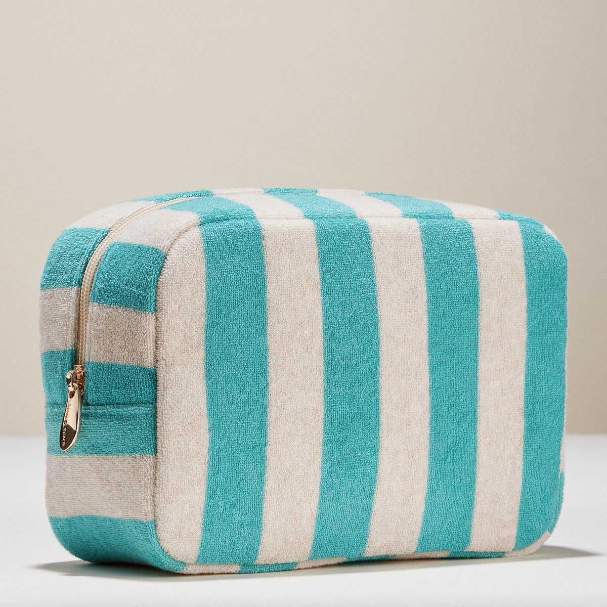 Striped Terry Fabric Travel Pouch