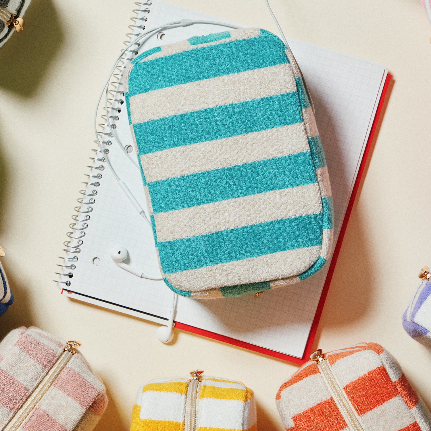 Striped Terry Fabric | Travel Pouch