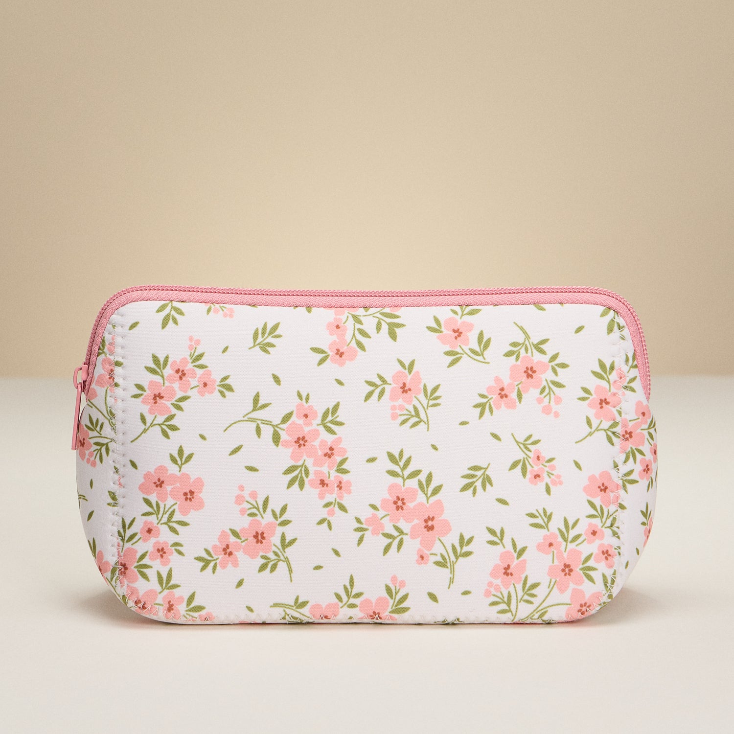 Elegant Blush Blossom Neoprene Pouch