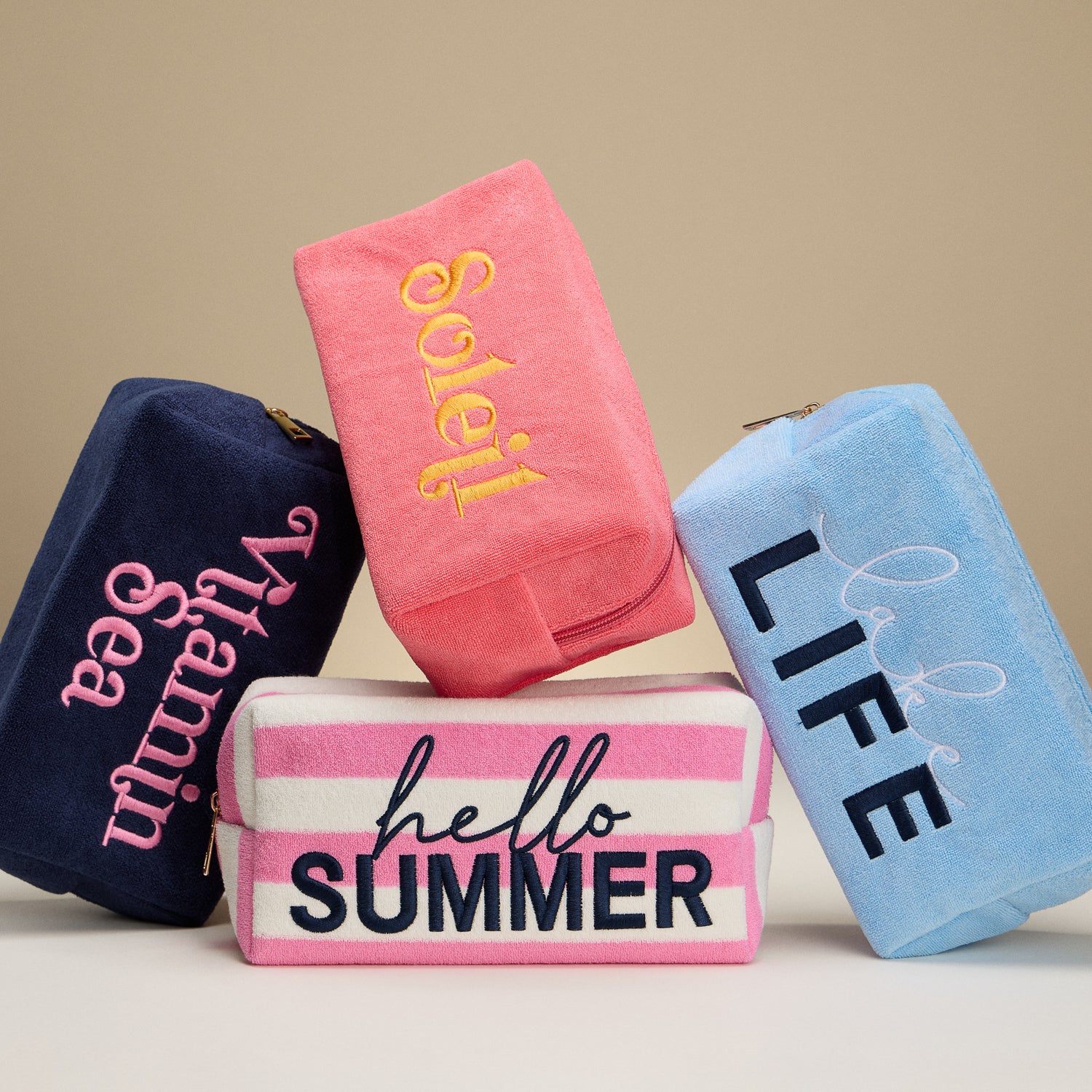 Elegant Hello Summer Terry Cloth Pouch