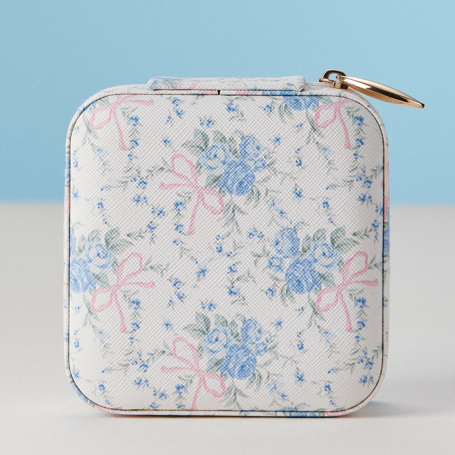 Faux Leather Novelty Print Travel Jewelry Box