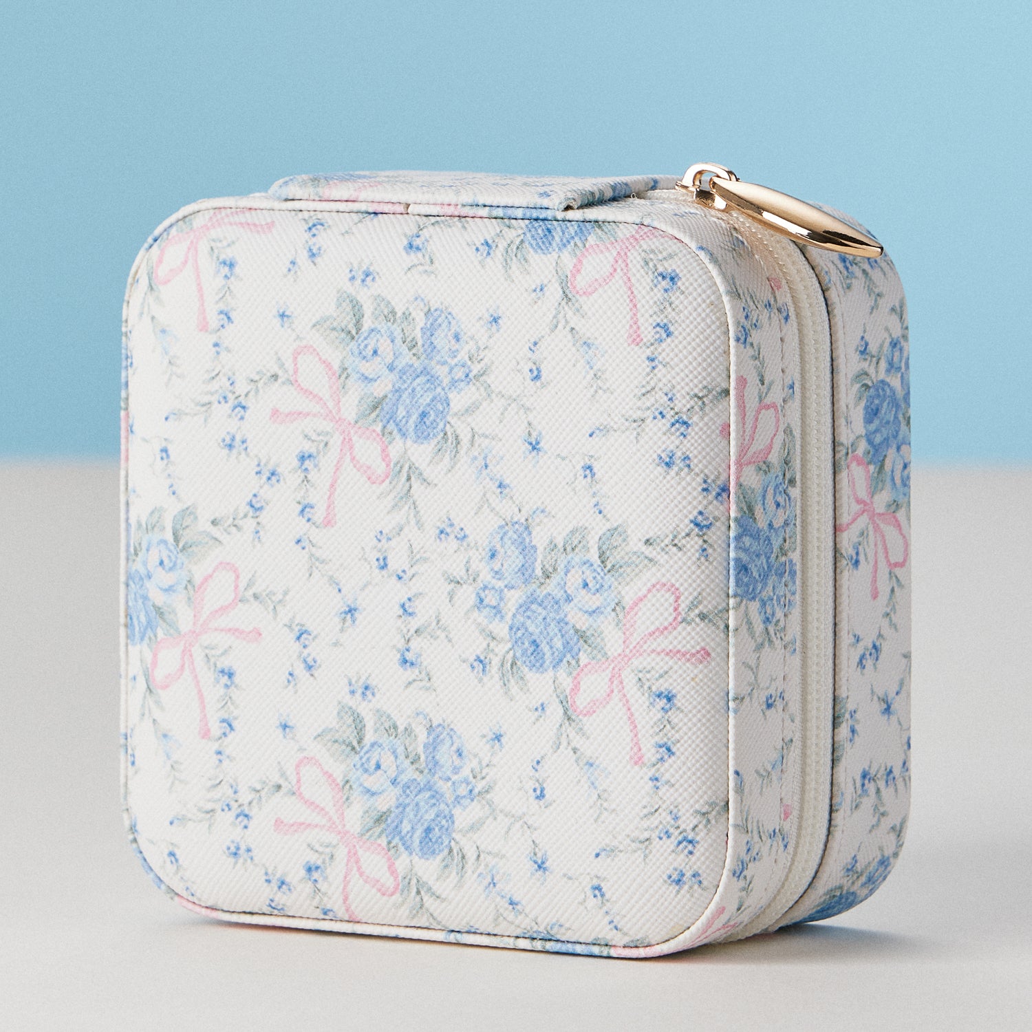 Faux Leather Novelty Print Travel Jewelry Box