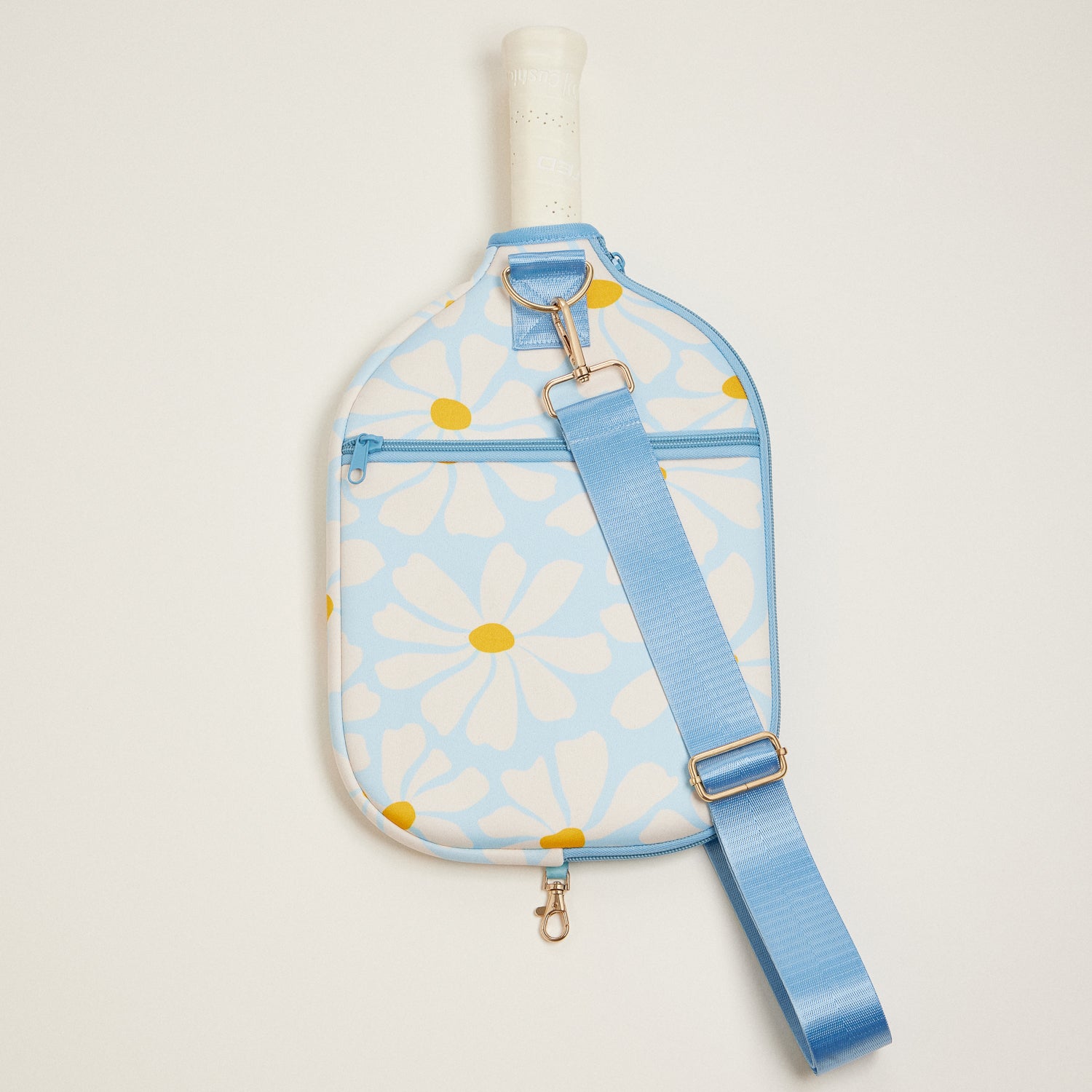 Abstract Daisy Floral Neoprene Pickleball Paddle Bag