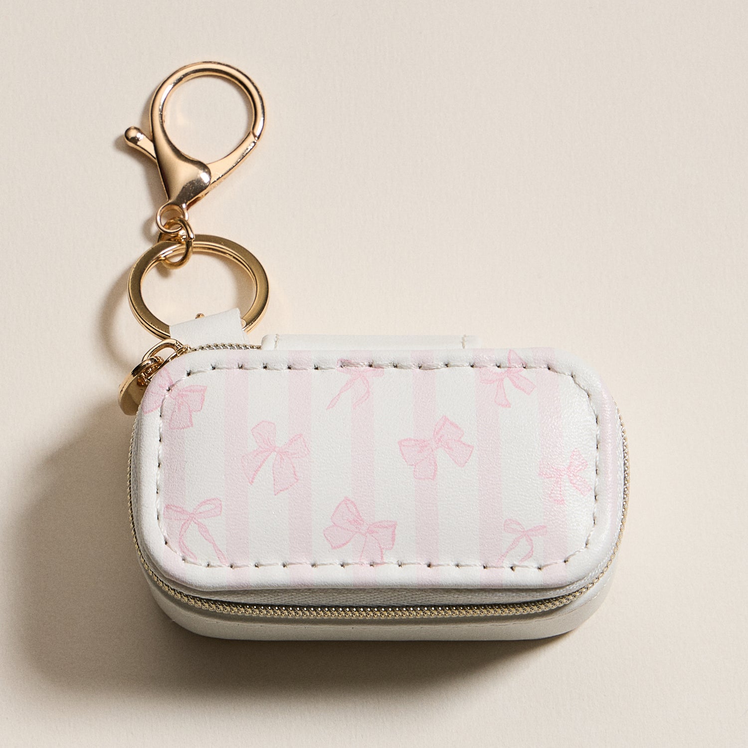 Jewelry Box Bag Charm Collection With Soft Vegan Leather and Zipper | Keychain