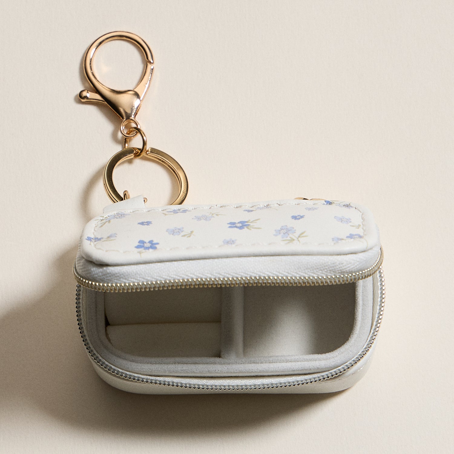 Jewelry Box Bag Charm Collection With Soft Vegan Leather and Zipper | Keychain