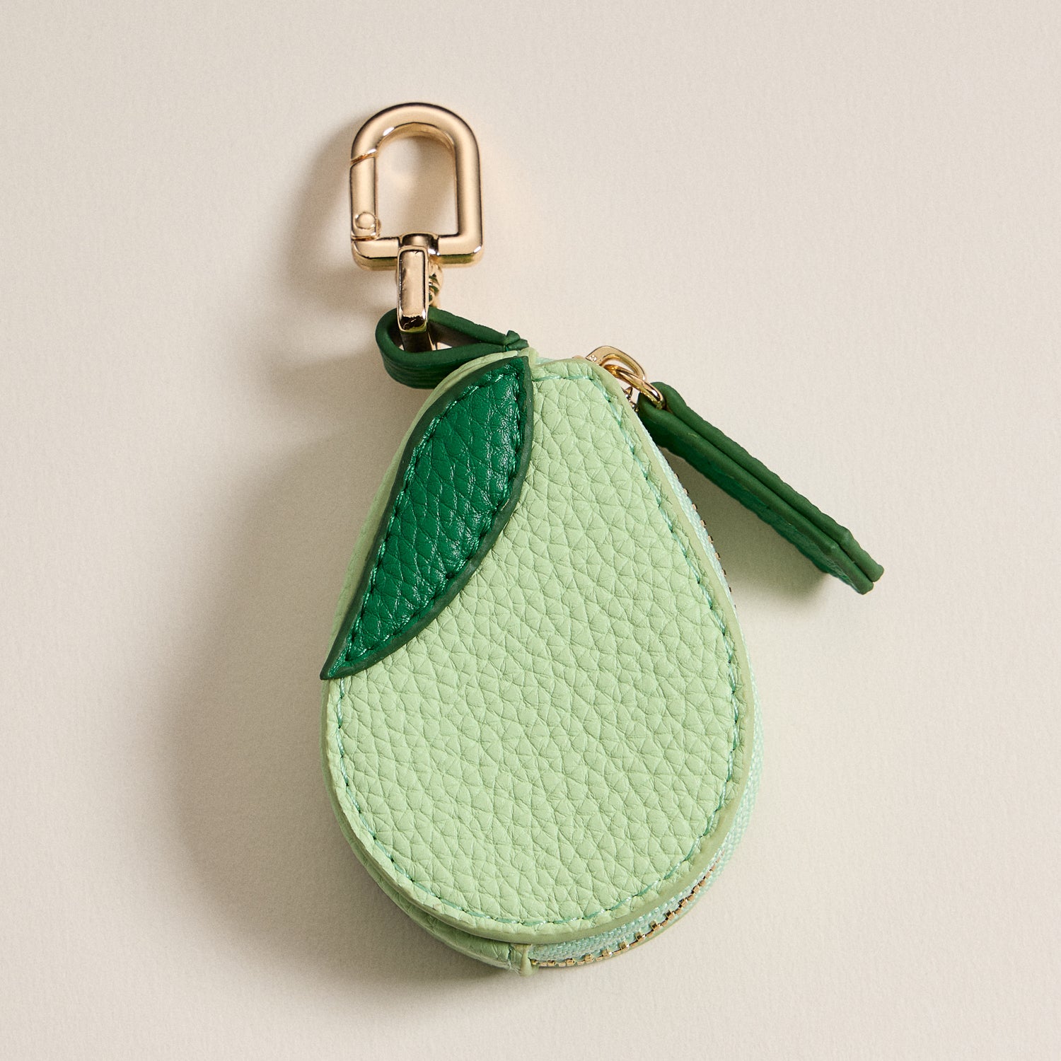 Avocado Leather Pouch Keychain