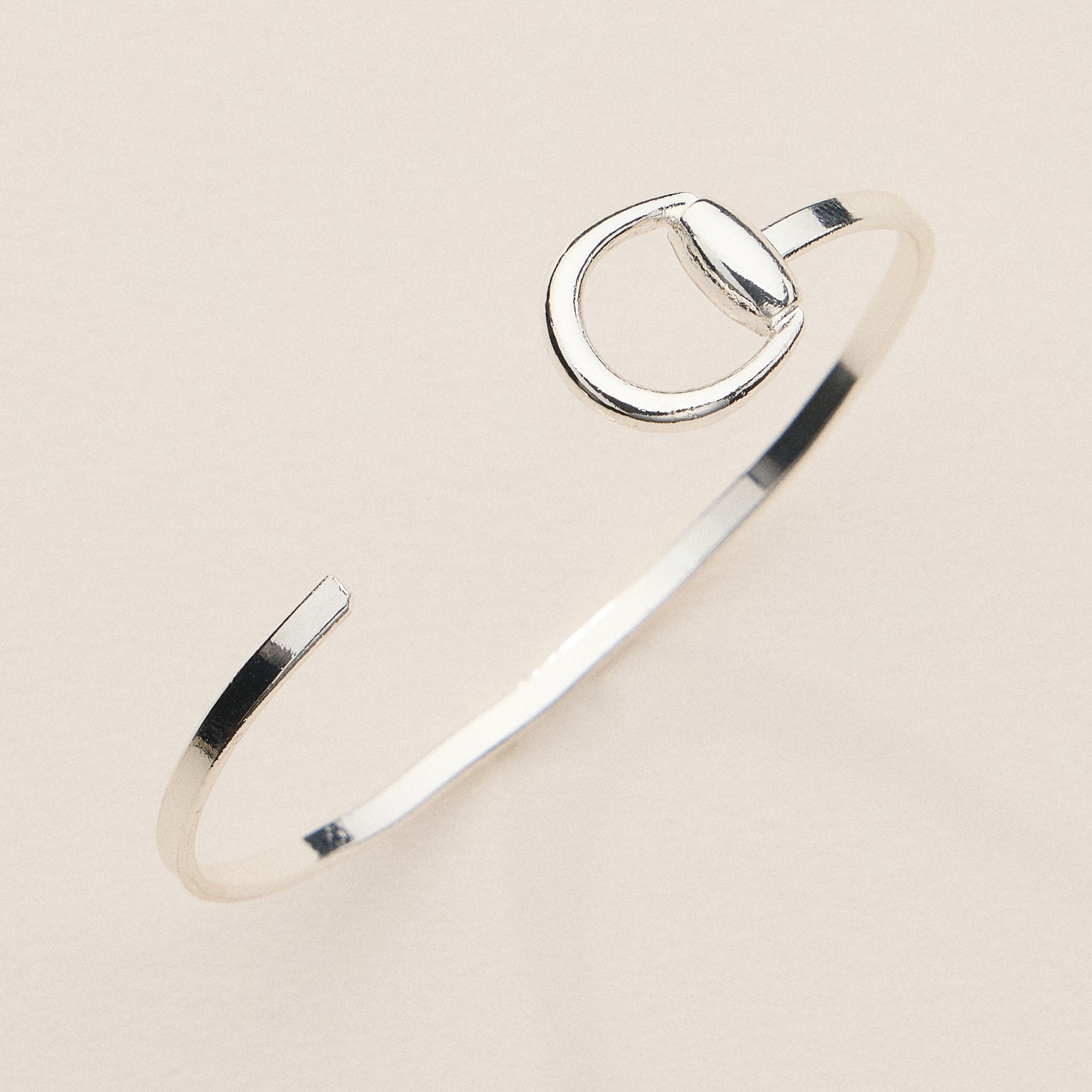 Sleek Open-Frame Minimalist Cuff Bracelet