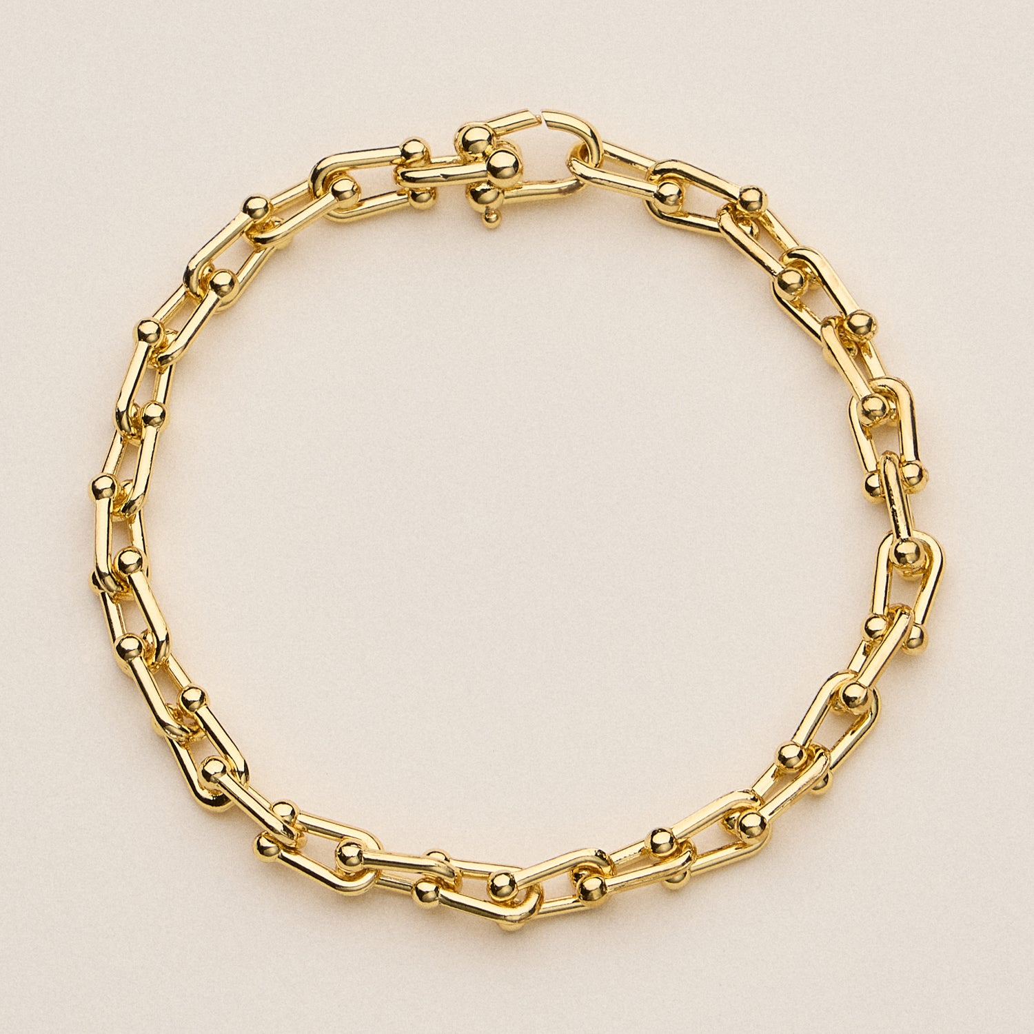 Bold Sculpted Chain Link Bracelet
