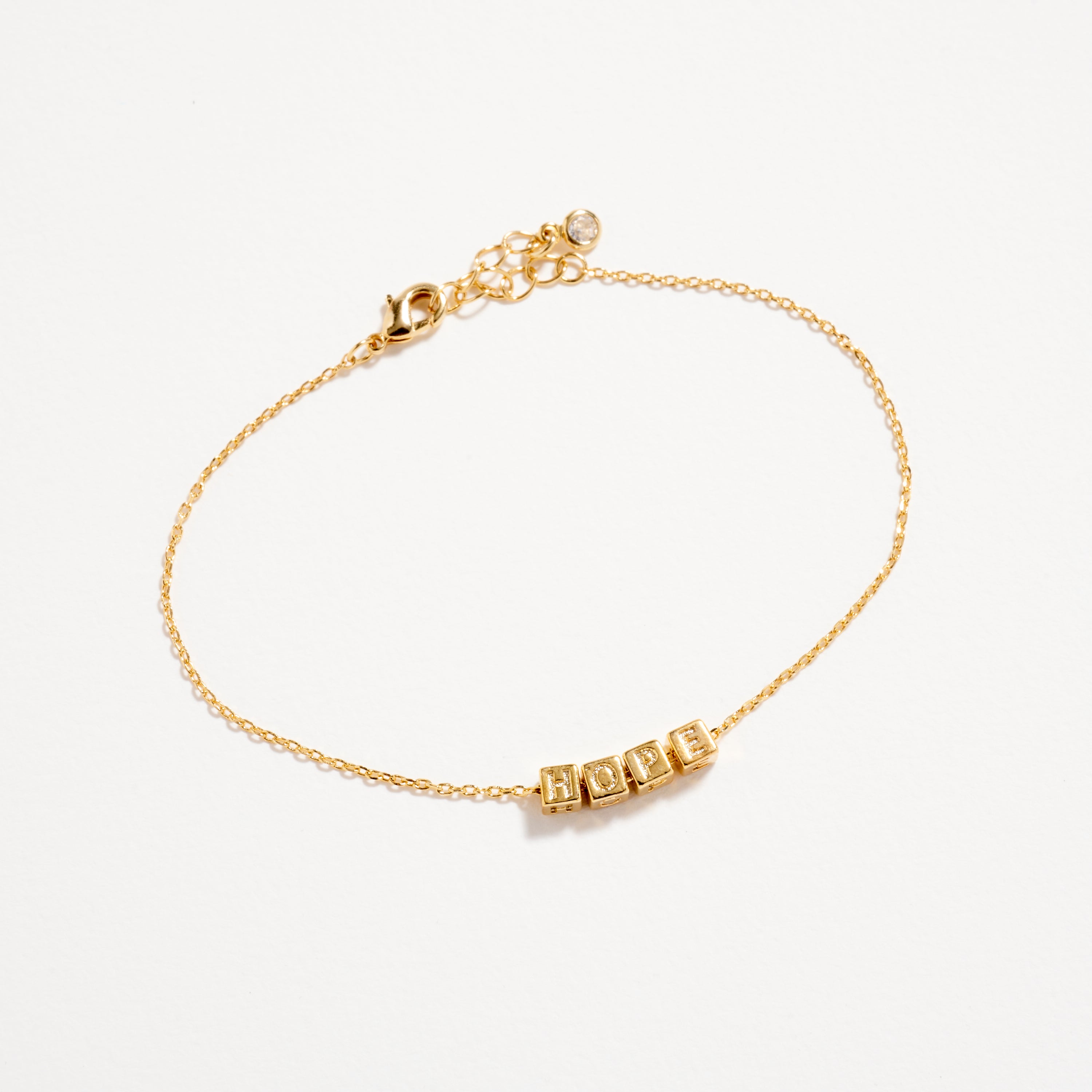 Gold Dipped HOPE Bracelet – Inspirational Letter Chain