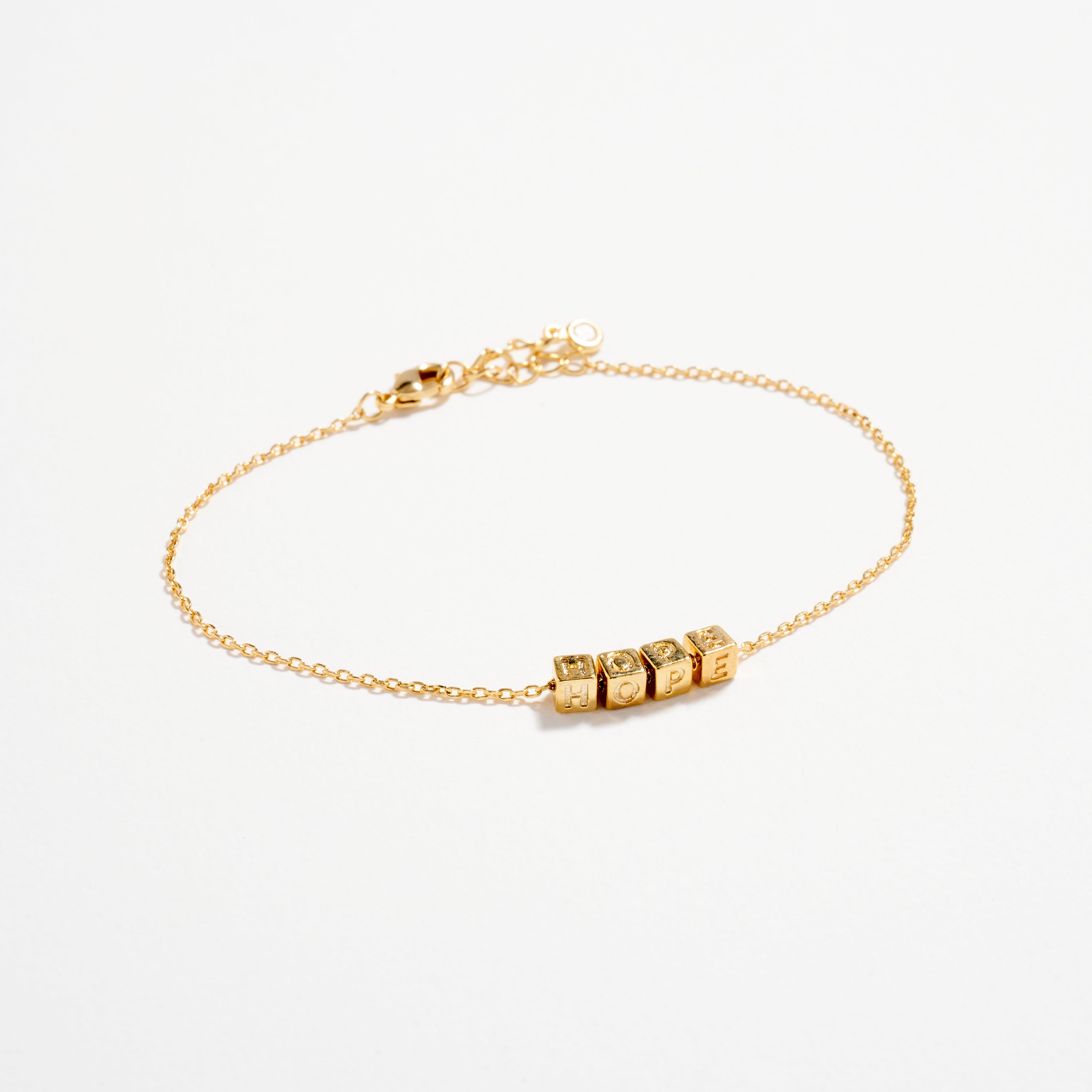 Gold Dipped HOPE Bracelet – Inspirational Letter Chain