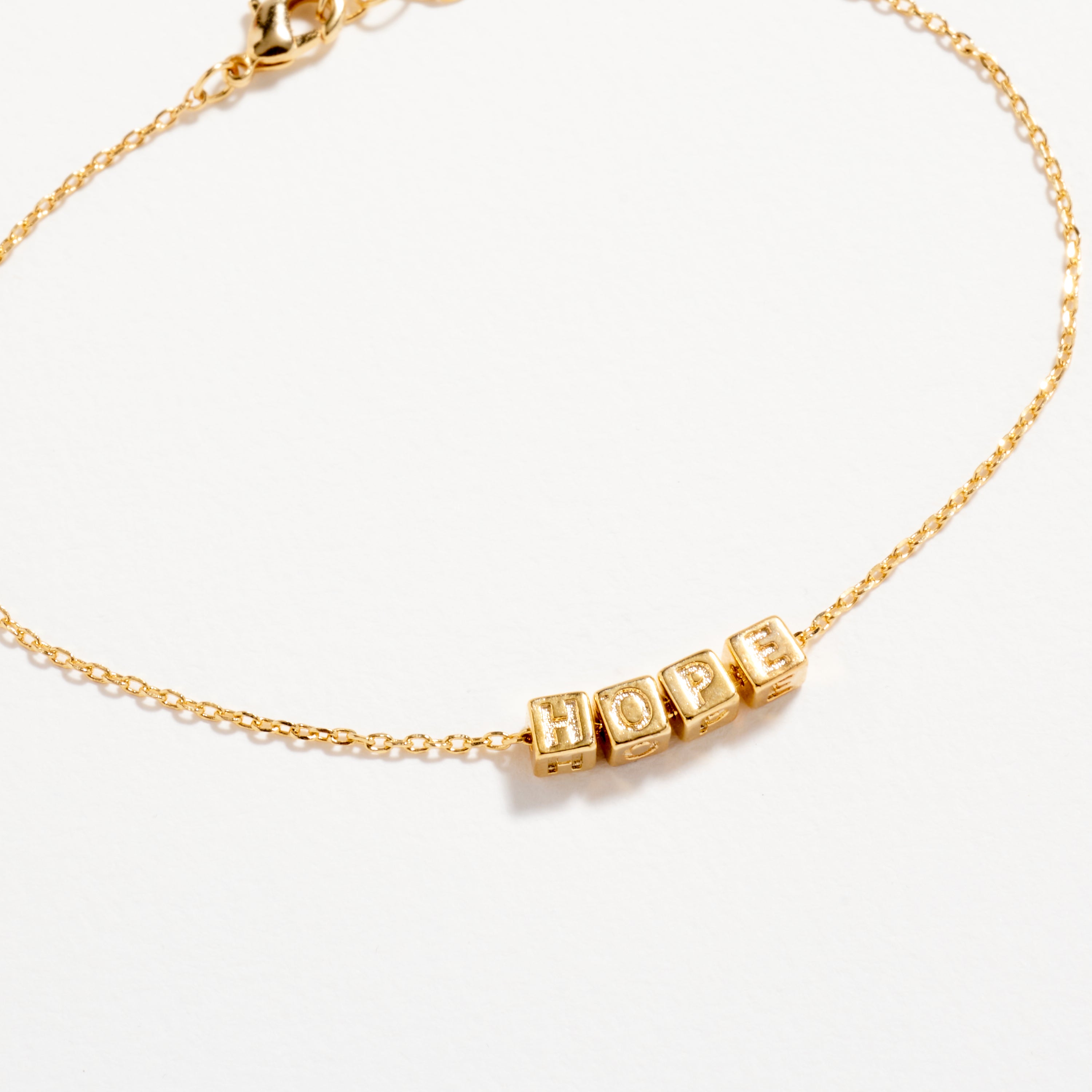 Gold Dipped HOPE Bracelet – Inspirational Letter Chain