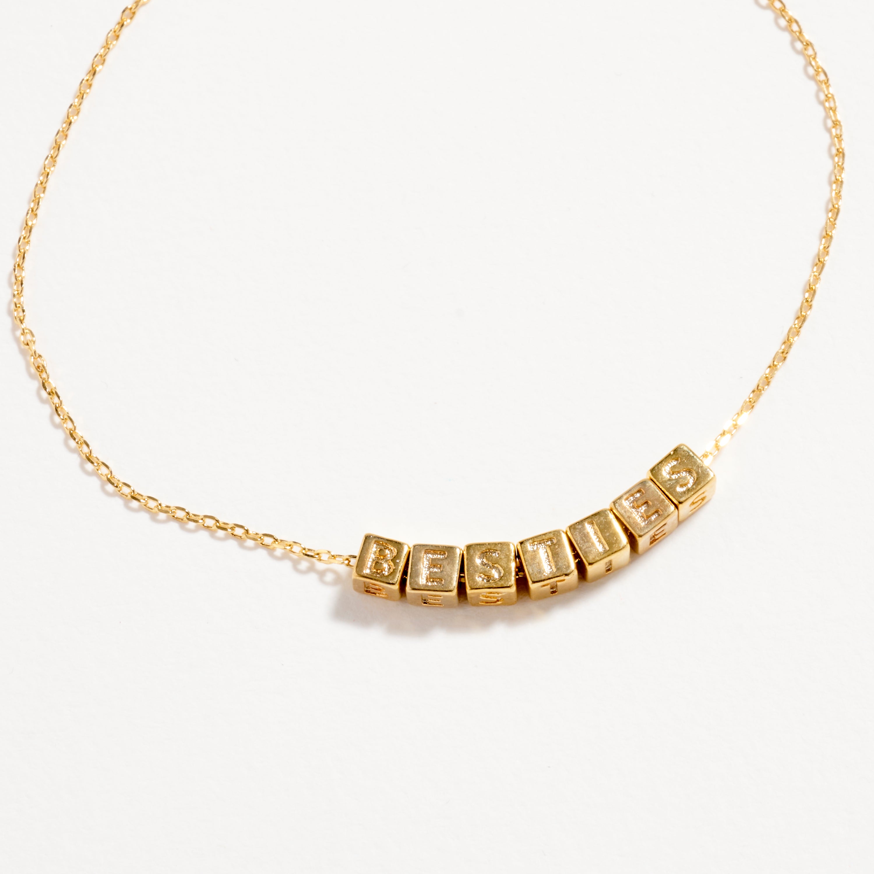 Gold Dipped BESTIES Bracelet – Friendship Letter Chain
