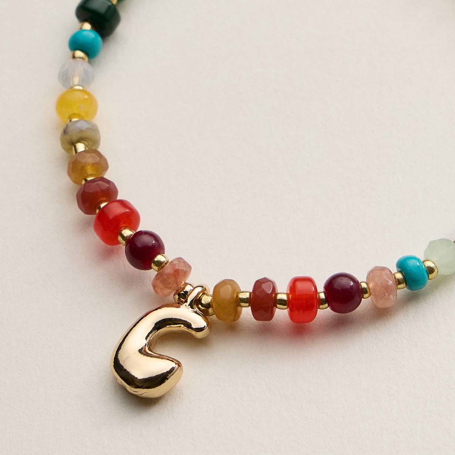 Assorted Colorful Beaded Initial Bracelet – Set of 16 Letters