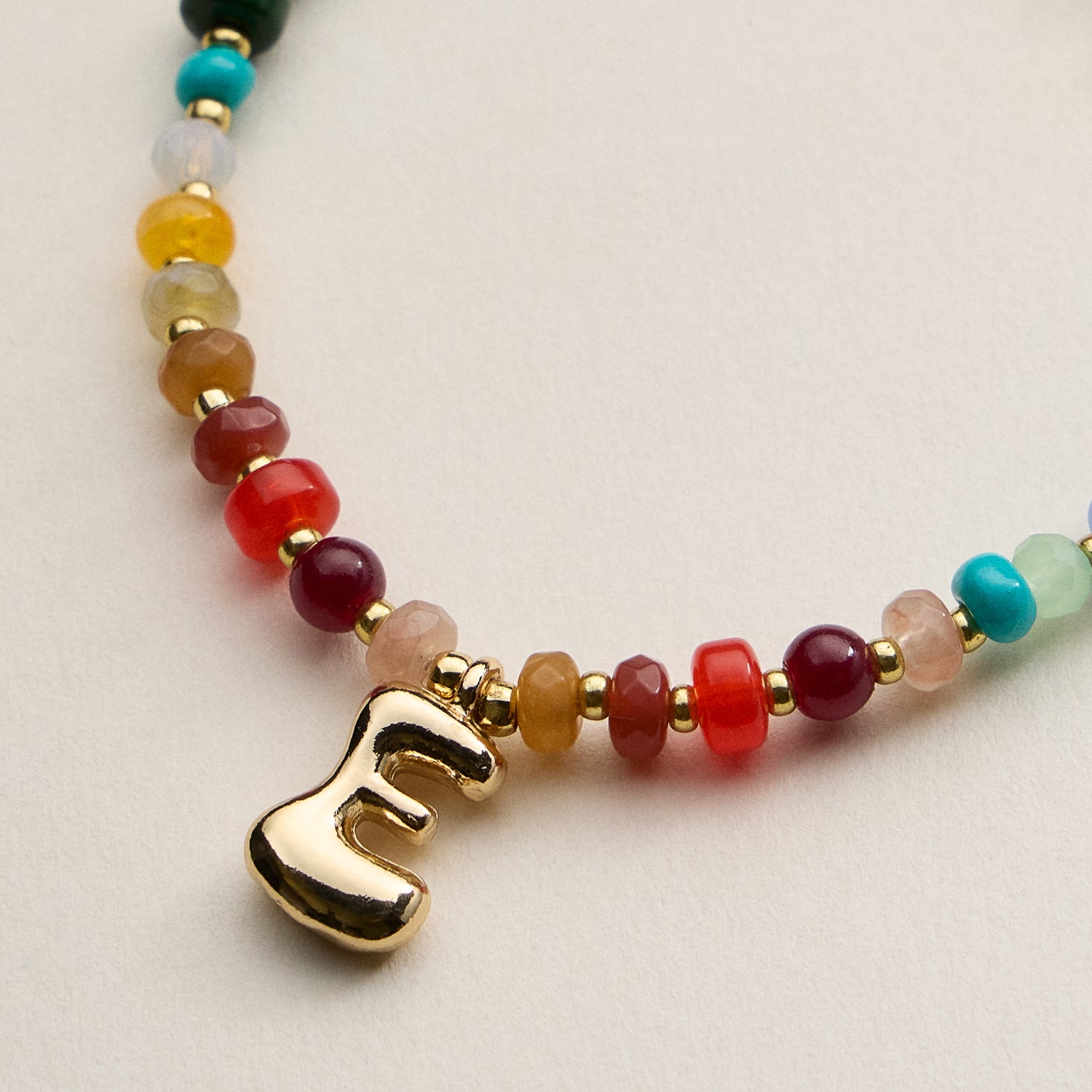 Assorted Colorful Beaded Initial Bracelet – Set of 16 Letters