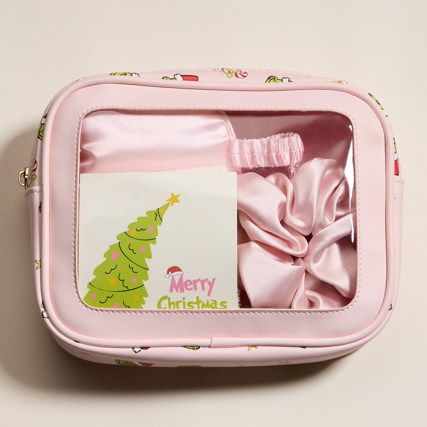 Christmas Green Monster Beauty Gift Set – Socks, Eye Mask, Scrunchie & Christmas card