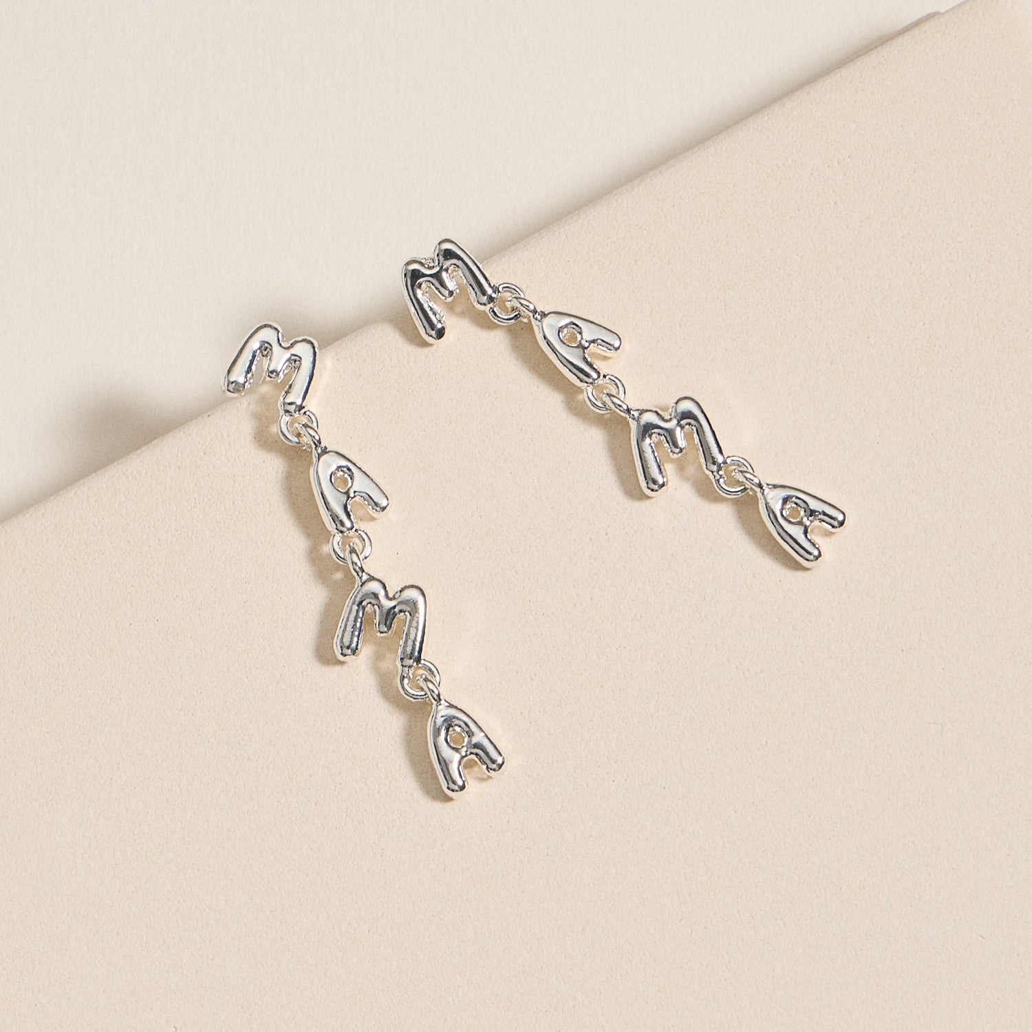 Refined Mama Letter Drop Earrings