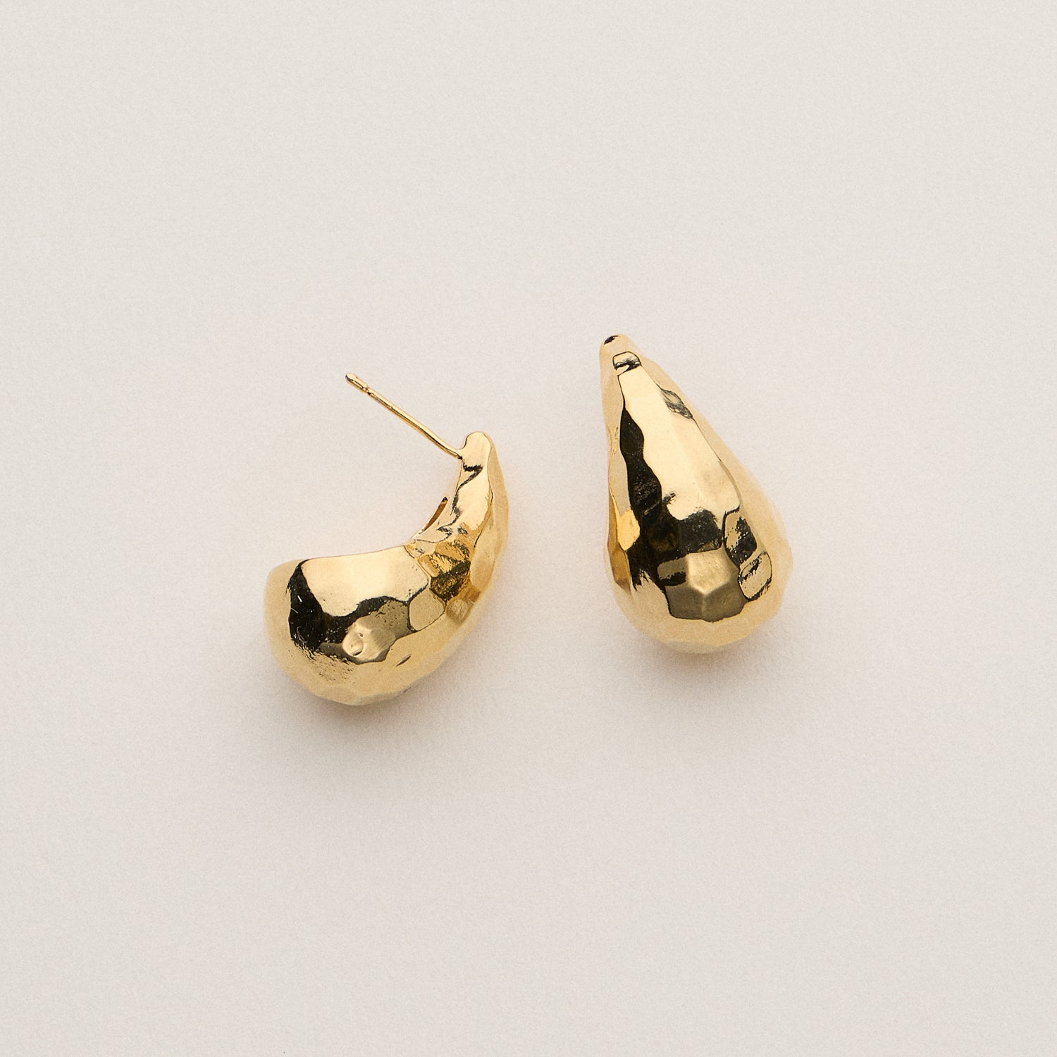 18K Gold Dipped Sculpted Drop Earrings