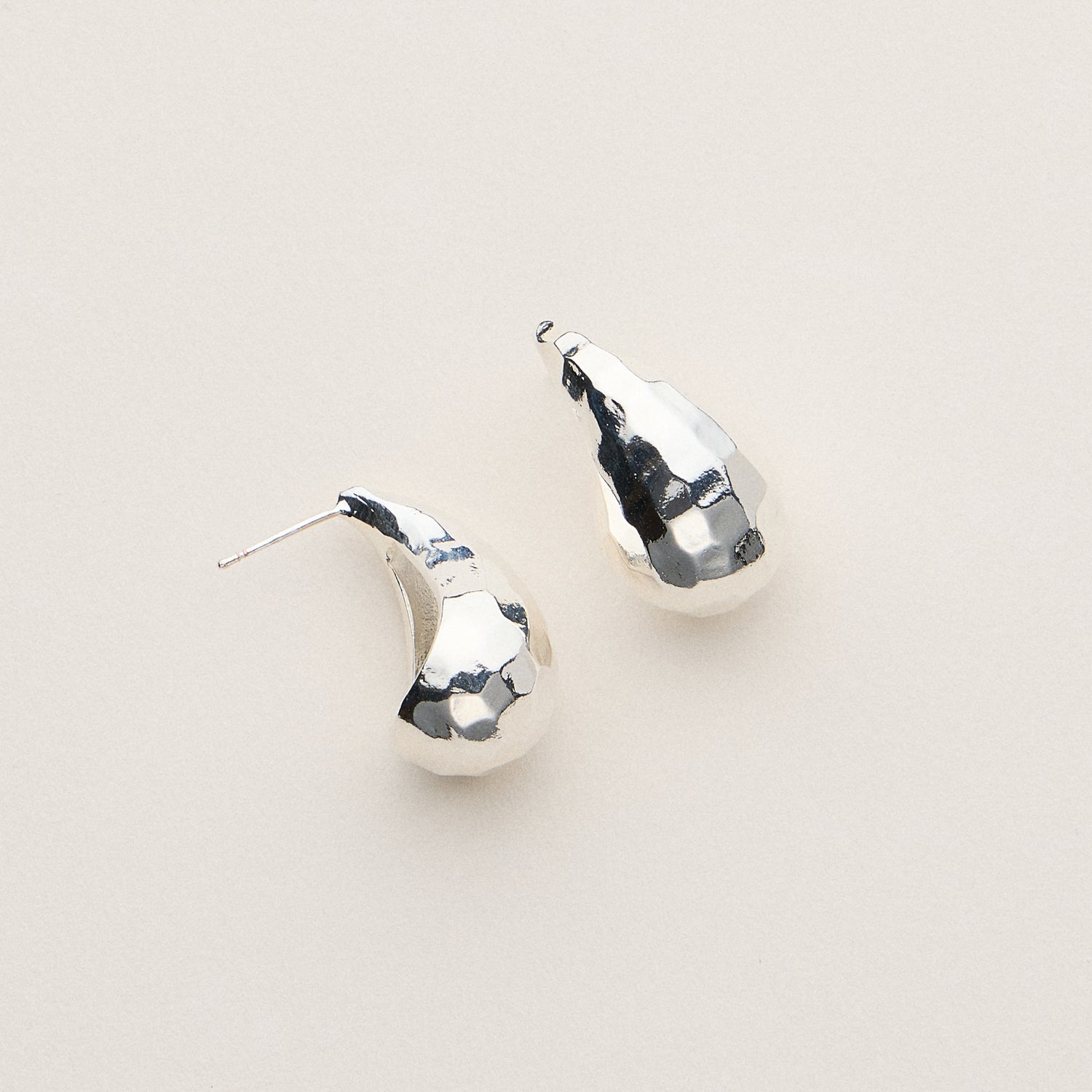 18K Gold Dipped Sculpted Drop Earrings