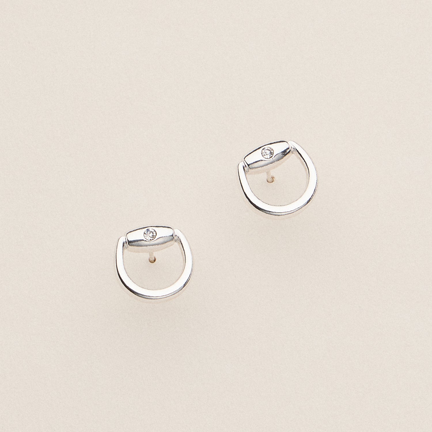 Petite Buckle Stud Earrings – 18K Gold Dipped