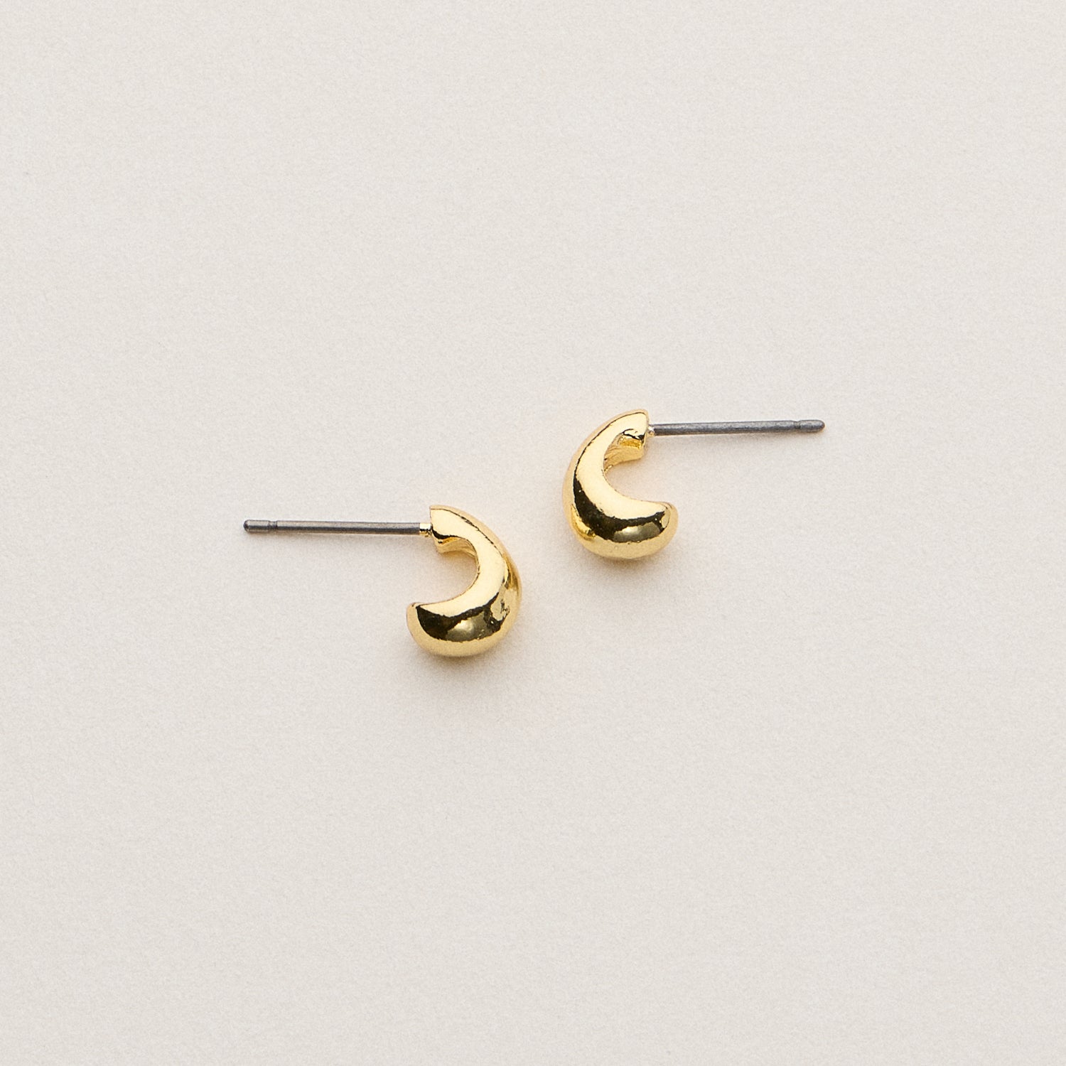 18K Gold-Plated Mini Chunky Stud Earrings