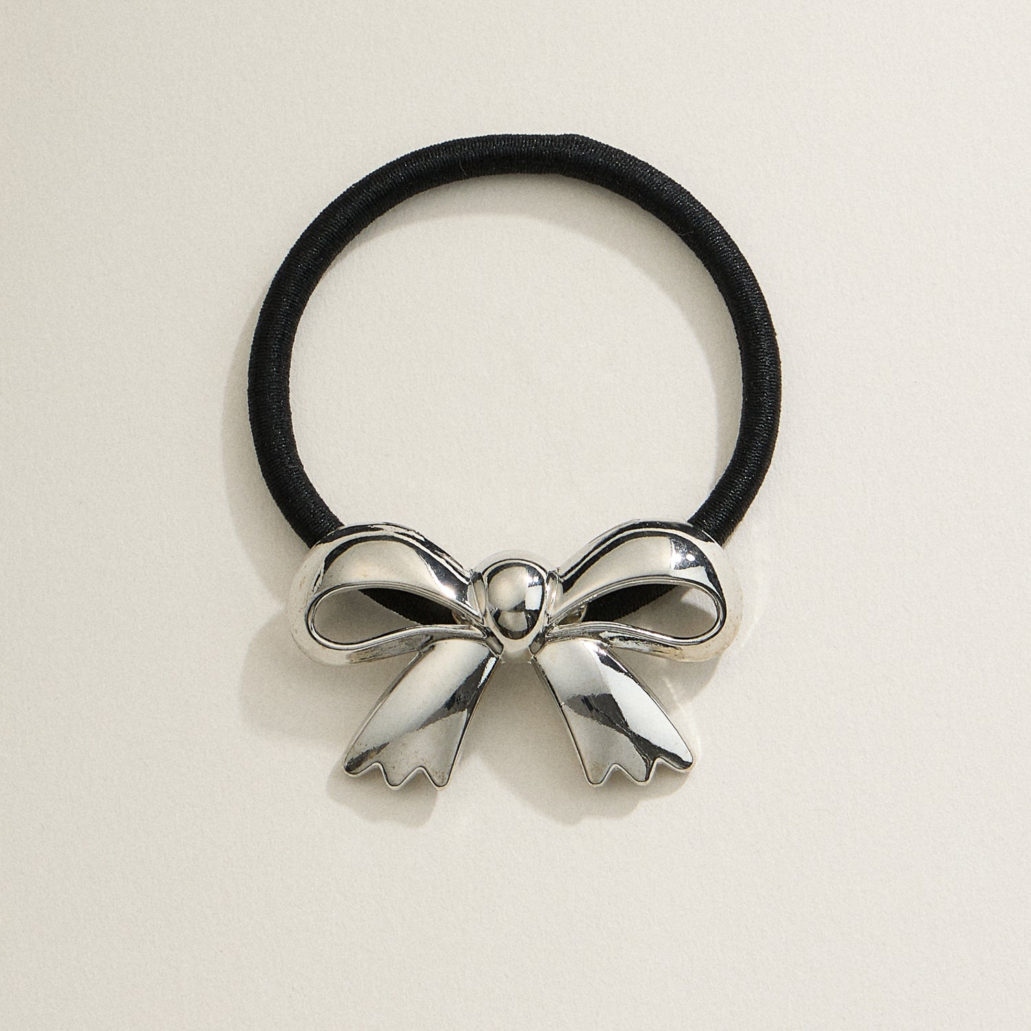 Elegant Metallic Bow Hair Tie