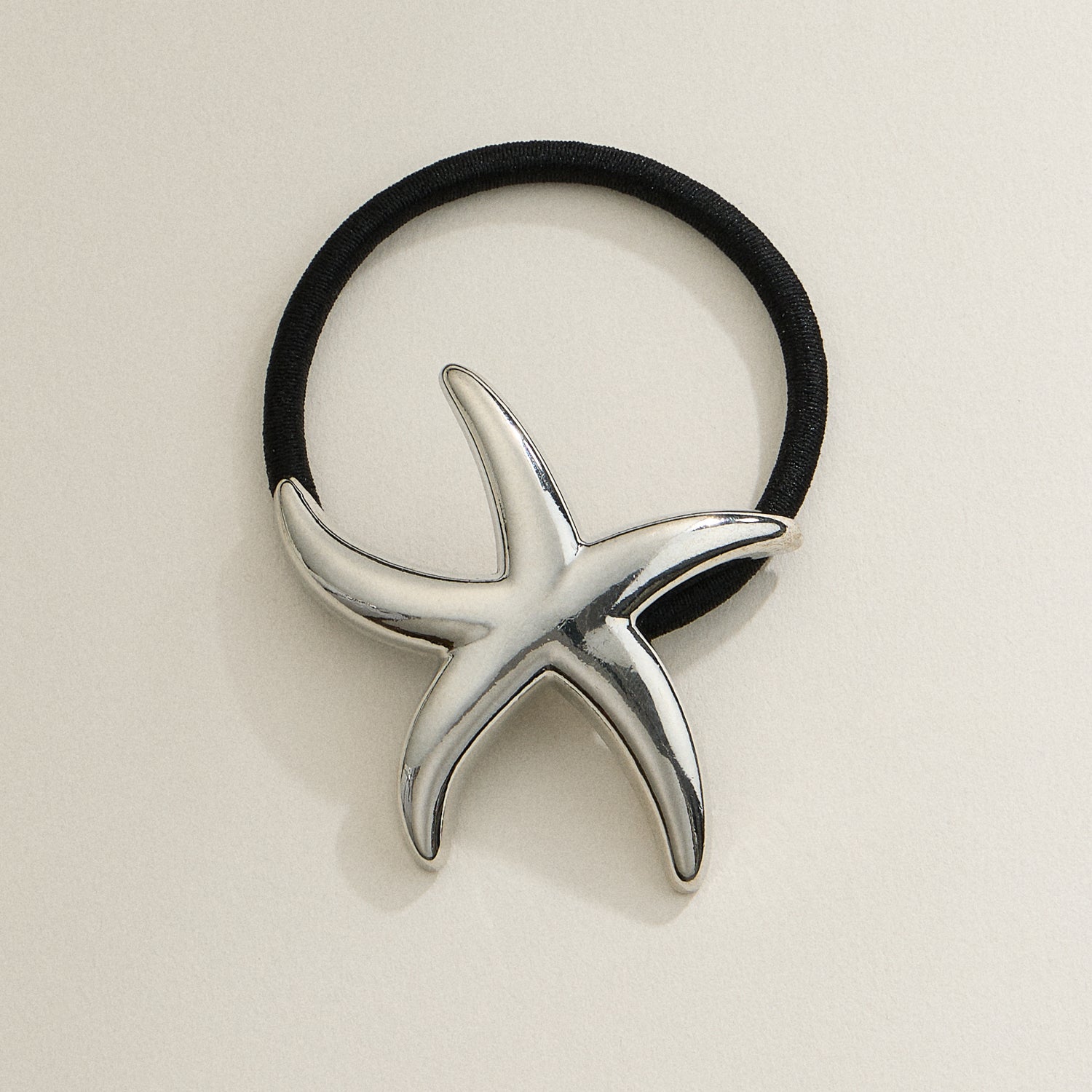 Sleek Metallic Starfish Hair Tie