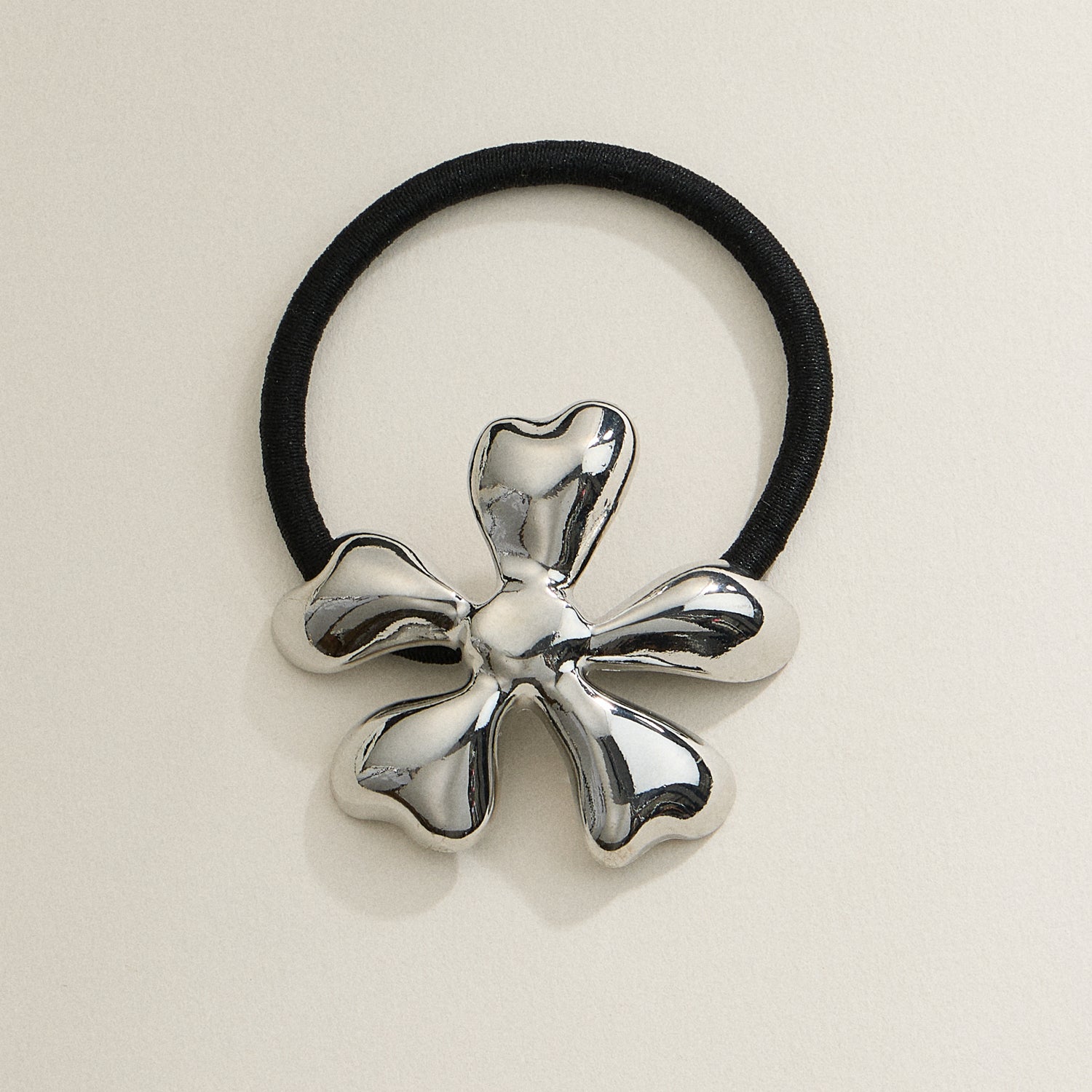 Sculpted Flower Dome Hair Tie