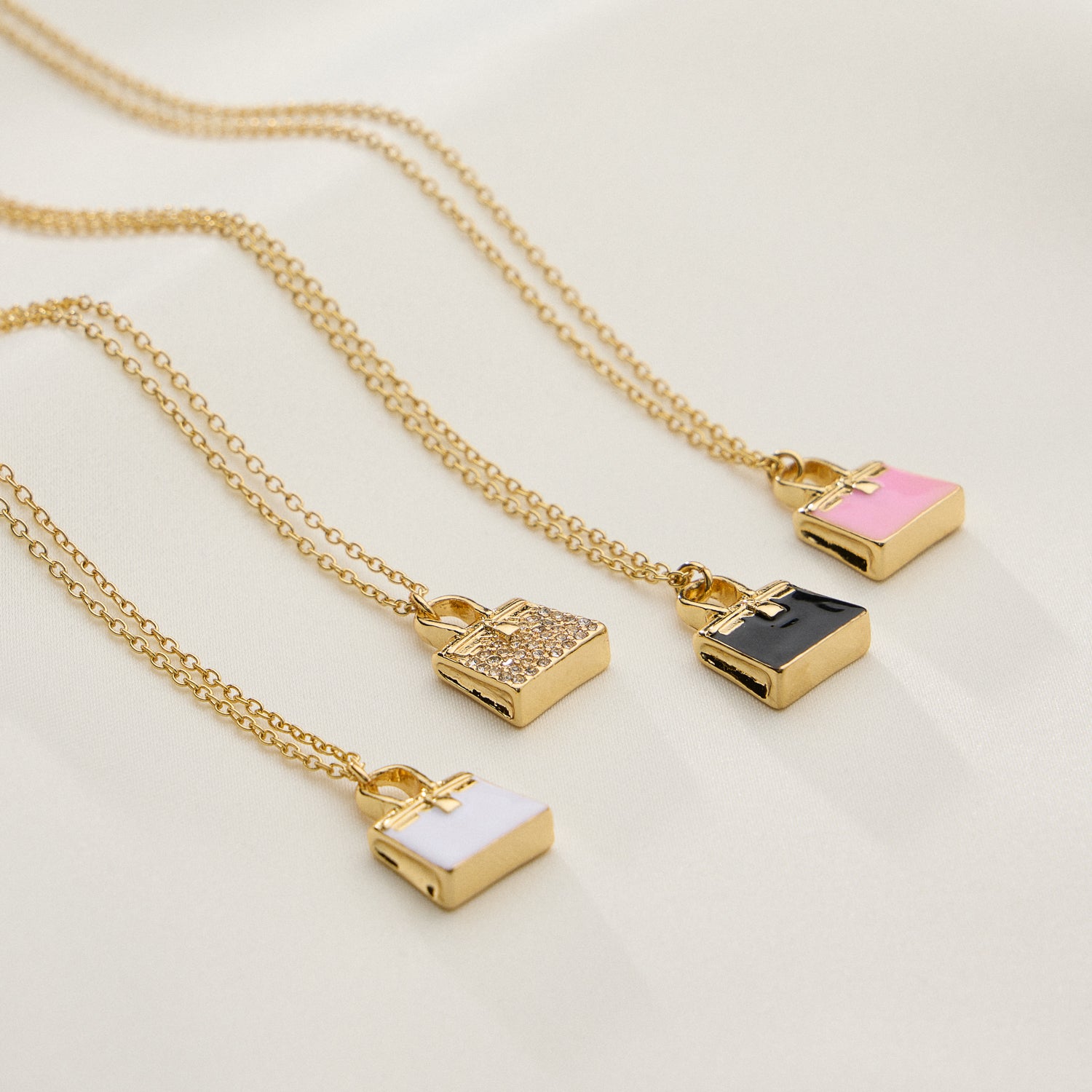 Mini Purse Pendant Necklace - 18K Gold