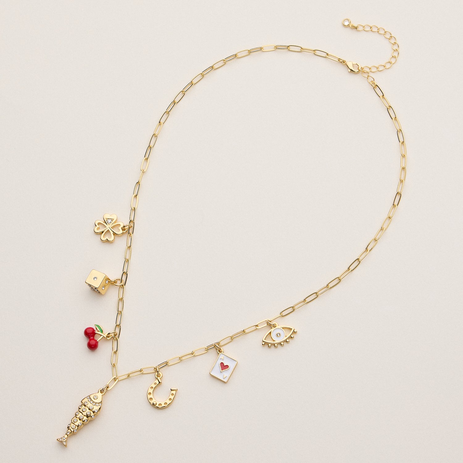 18K Gold-Plated Lucky Charm Necklace