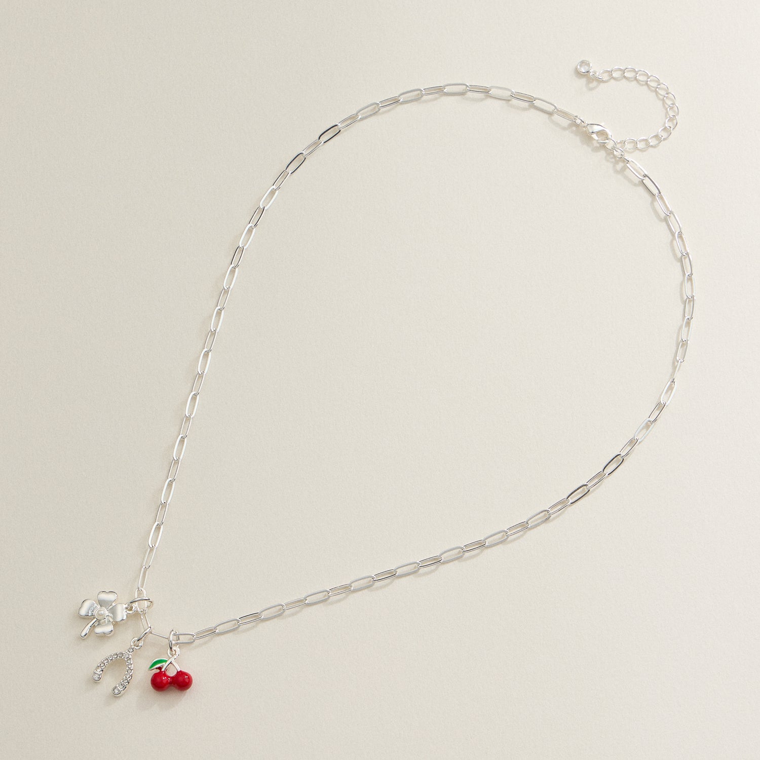 18K Gold Lucky Charm Necklace Trio