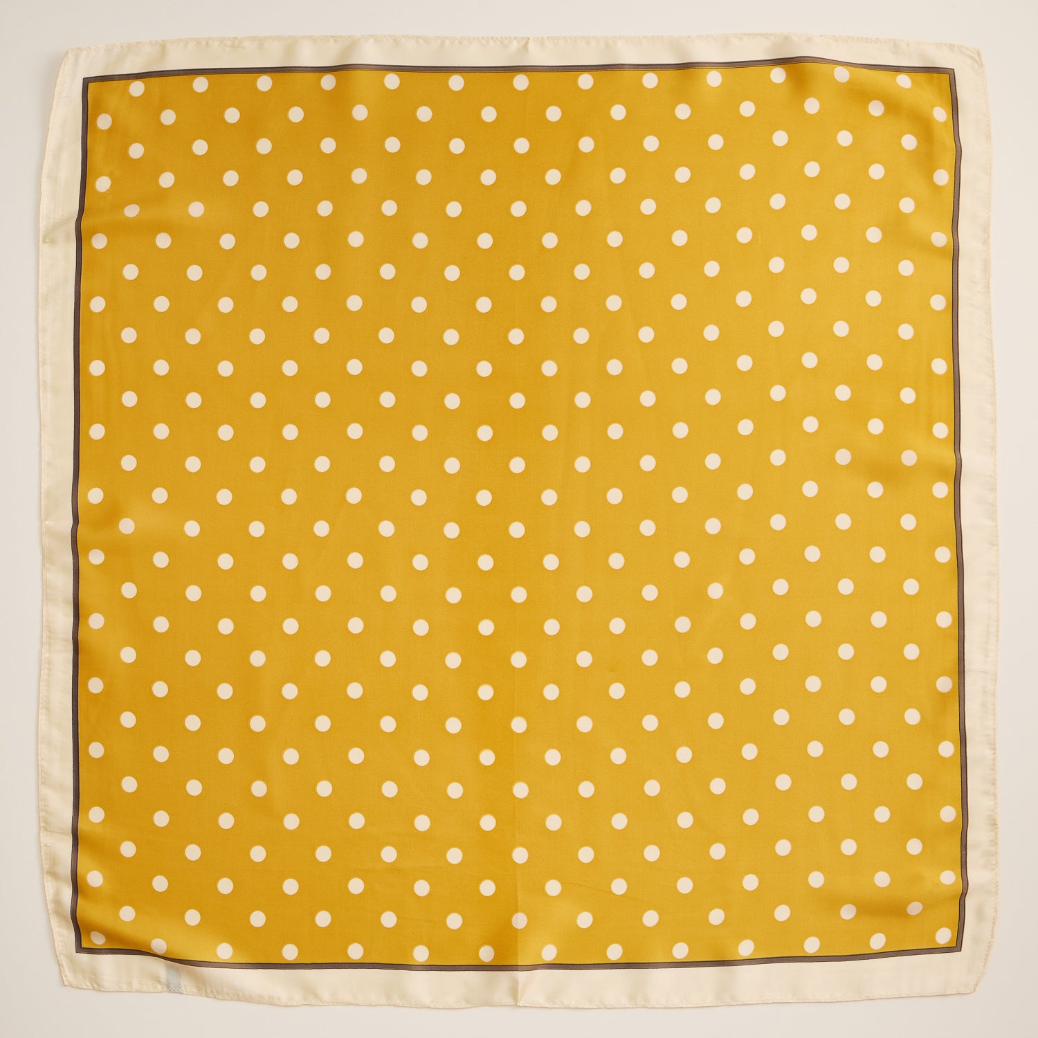 Polka Dot Square Scarf – Classic Vintage Design in Silk-Feel Fabric