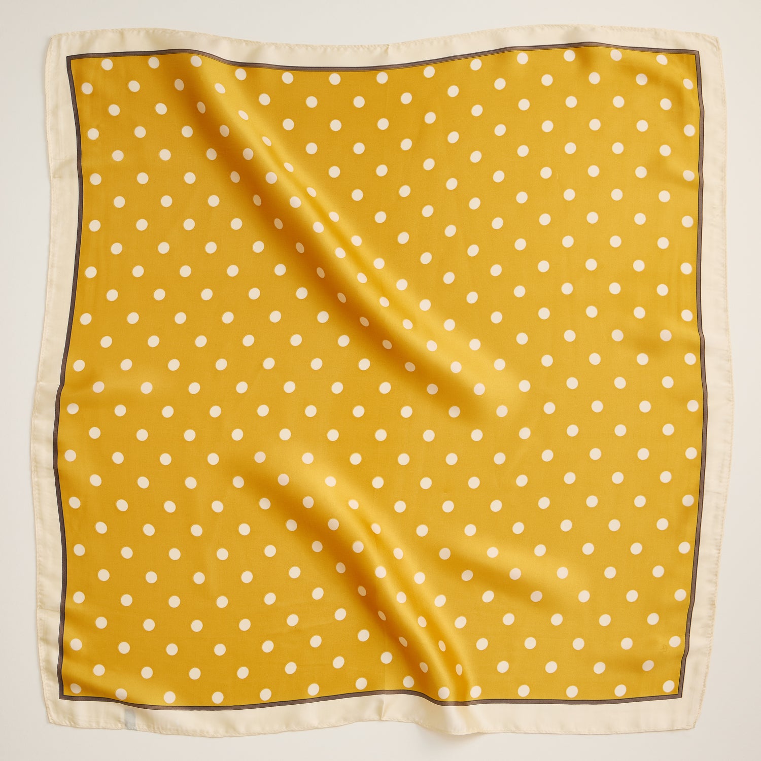 Polka Dot Square Scarf – Classic Vintage Design in Silk-Feel Fabric