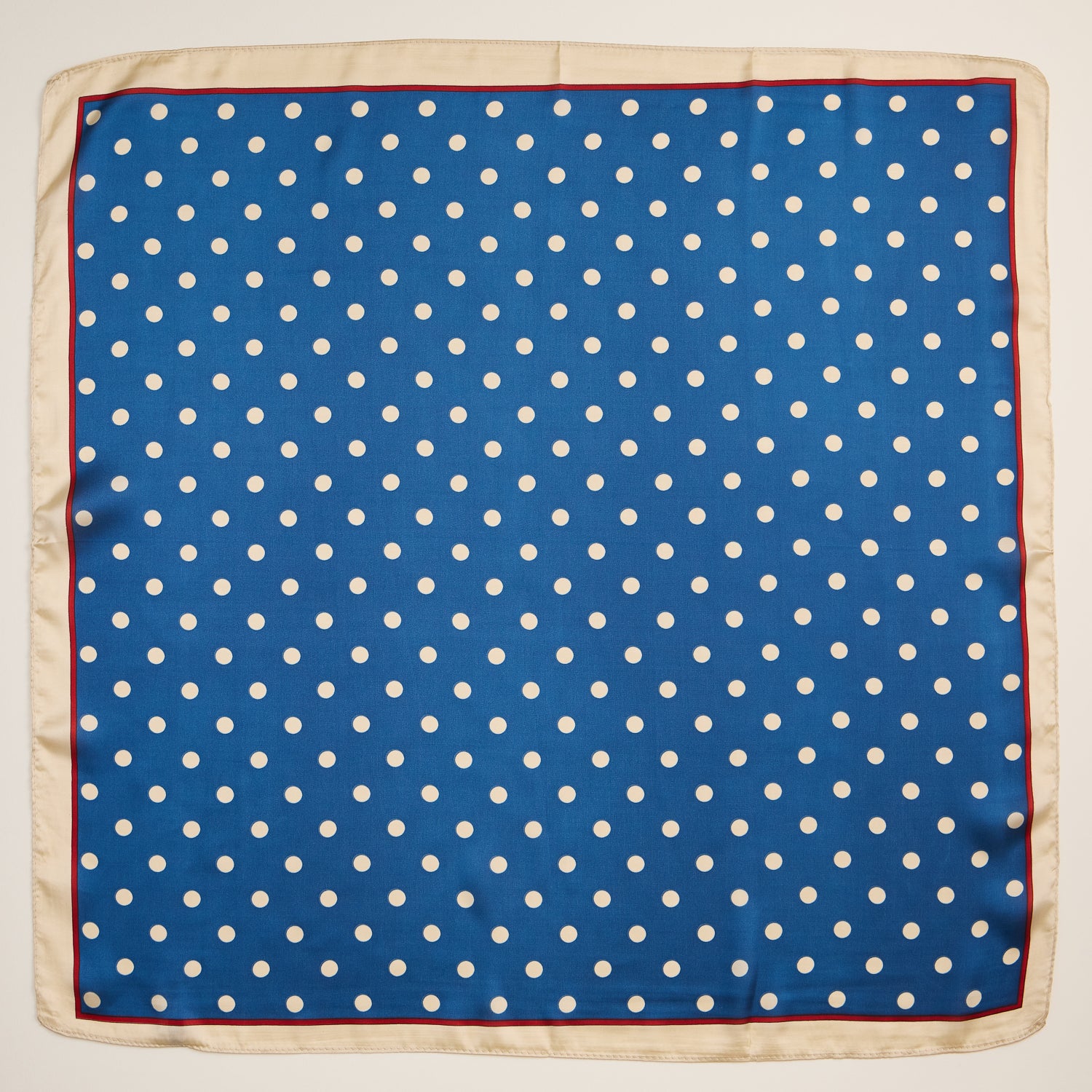 Polka Dot Square Scarf – Classic Vintage Design in Silk-Feel Fabric